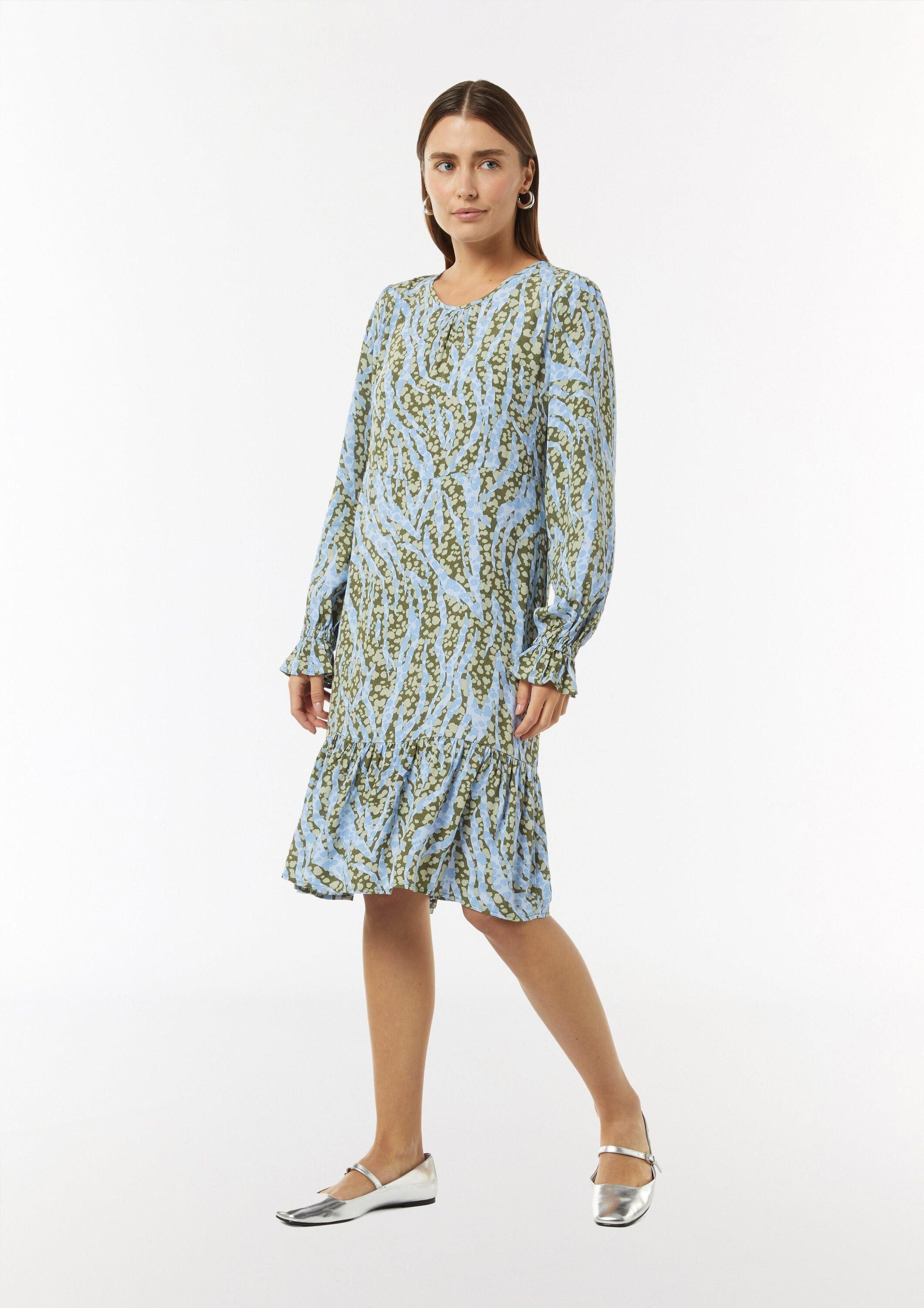 comma Minikleid Kleid Kurzes Kleid mit Volant-Details