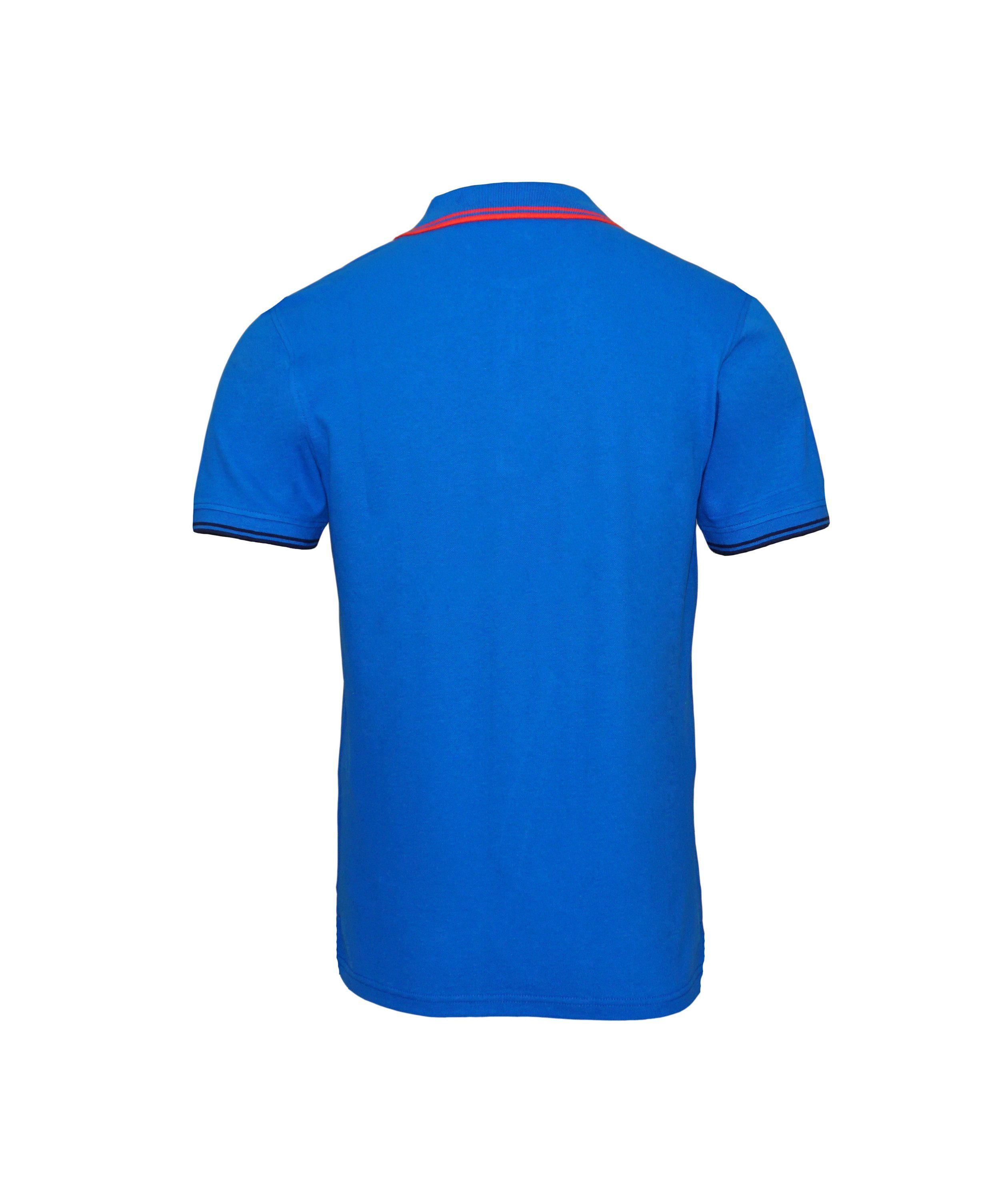 Polo (1-tlg) BARNEY blau Shirt Polohemd Assn U.S. Shirt Poloshirt Poloshirt