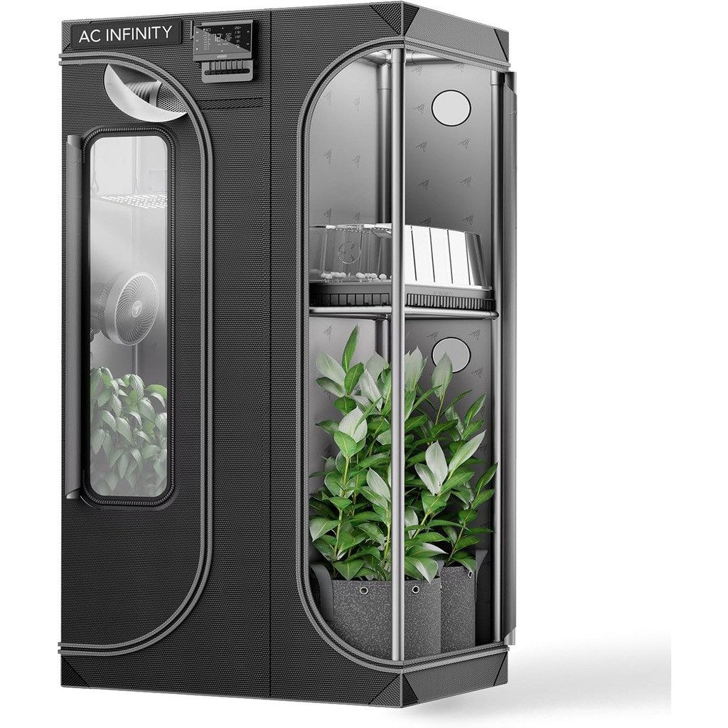 AC INFINITY Gewächshaus AC Infinity CLOUDLAB 2-in-1 Advance Growzelt, BxTxH: 90 x 60 x 180 cm, BxLxH: 90 x 60 x 180 cm, Zwei getrennte Kammern mit flexibler Aufteilung