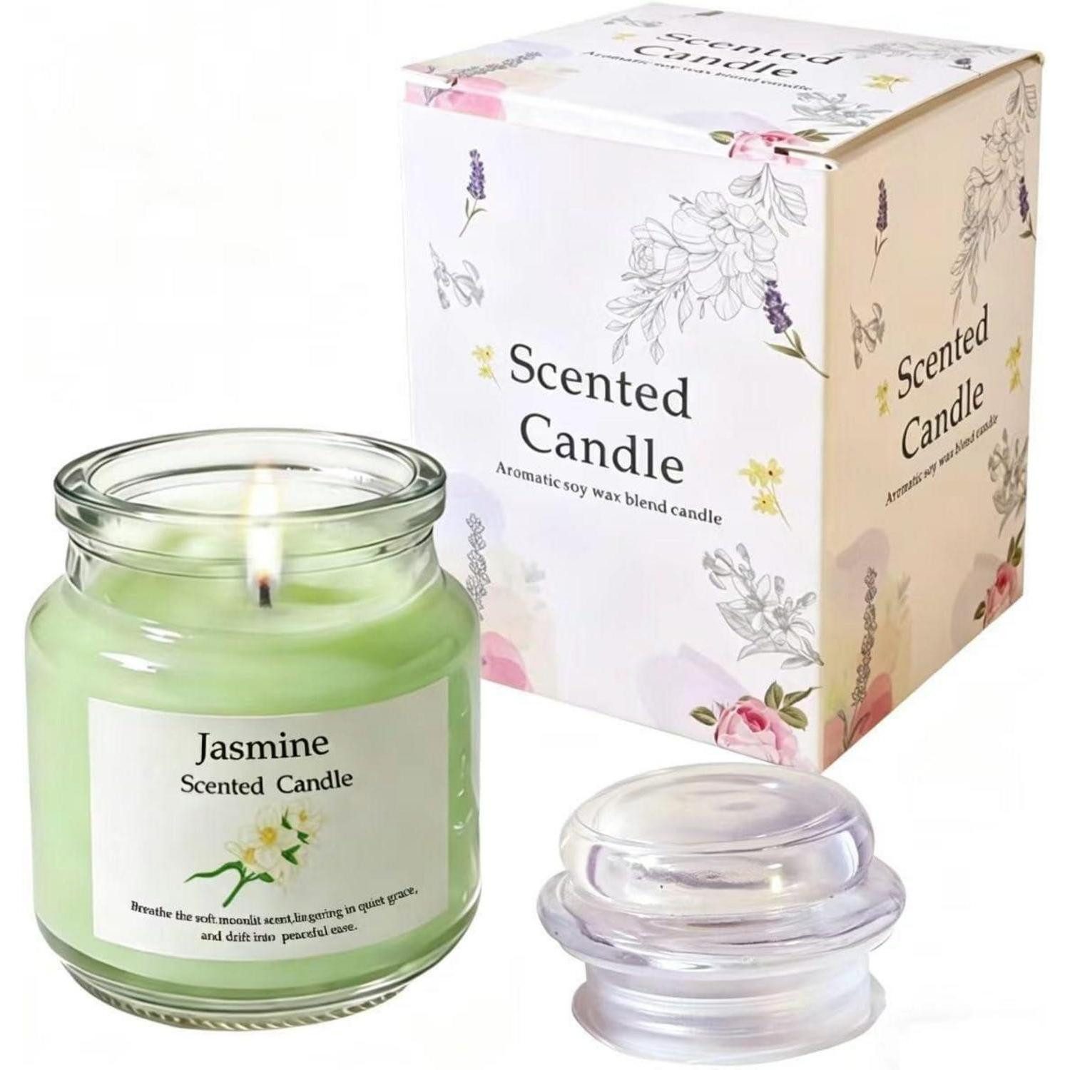 LuxusKollektion Duftkerze Duftkerze Jasmin Grün 80g