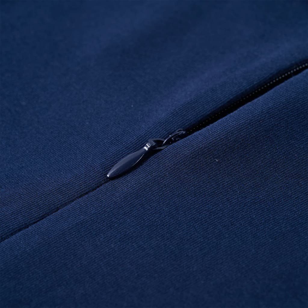 140 A-Linien-Kleid Katzen-Aufdruck Marineblau Ärmeln Langen Kinderkleid vidaXL mit