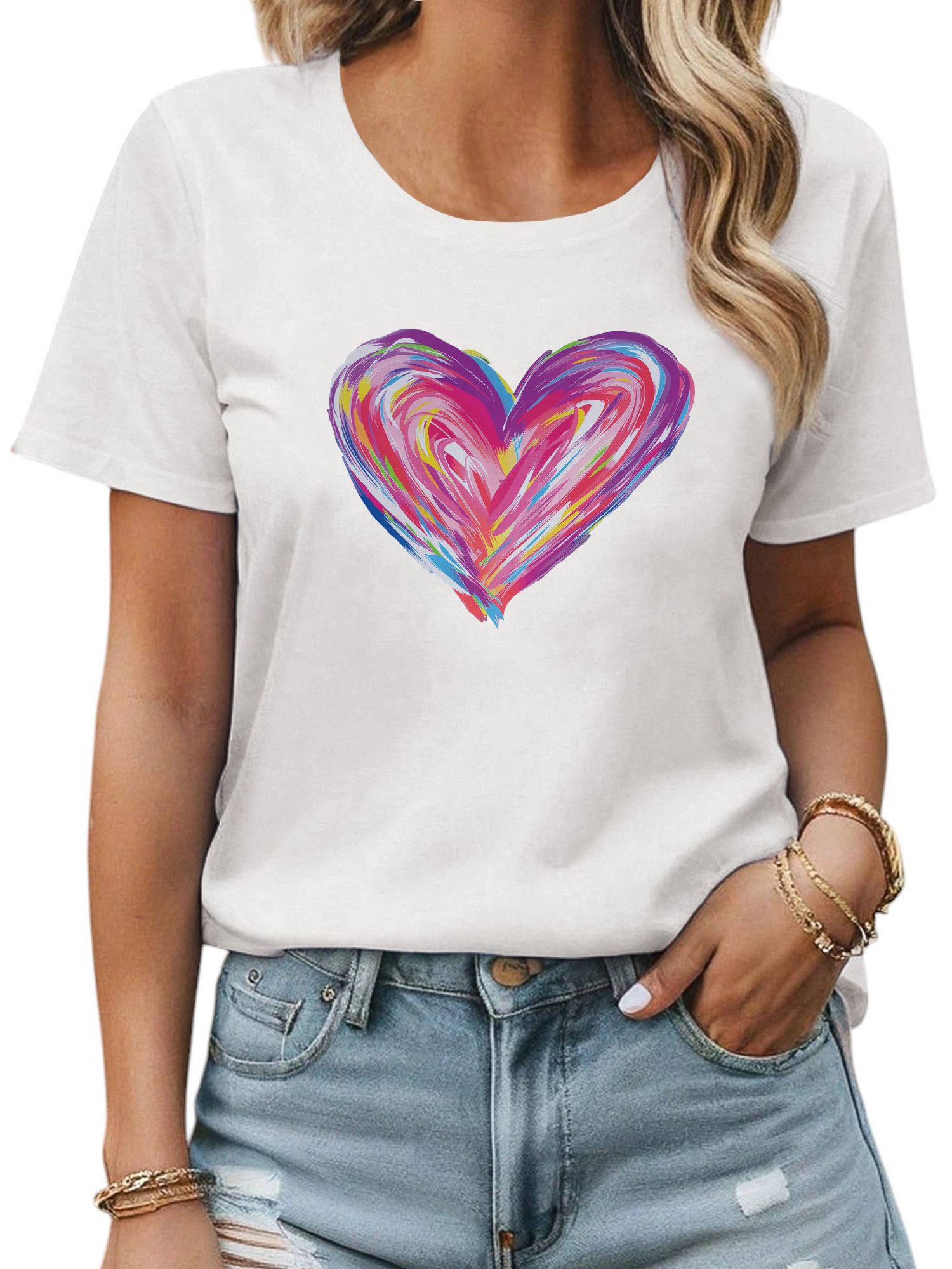 PYL Kurzarmbluse Damen Sommershirt Kurzarm mit günstig online kaufen