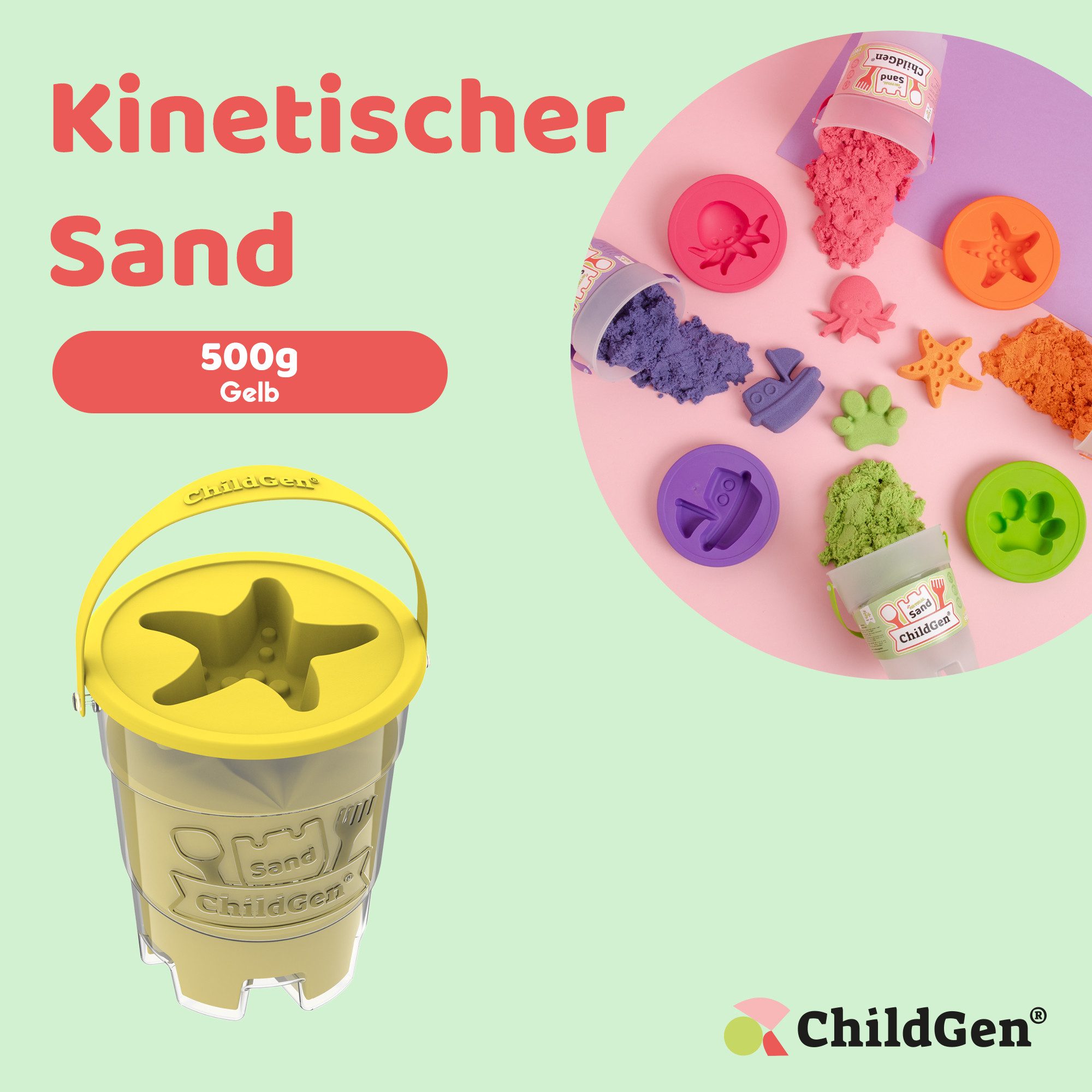 ChildGen Sandkasten Kinetischer Sand, Natürlich, ungiftig, günstig online kaufen