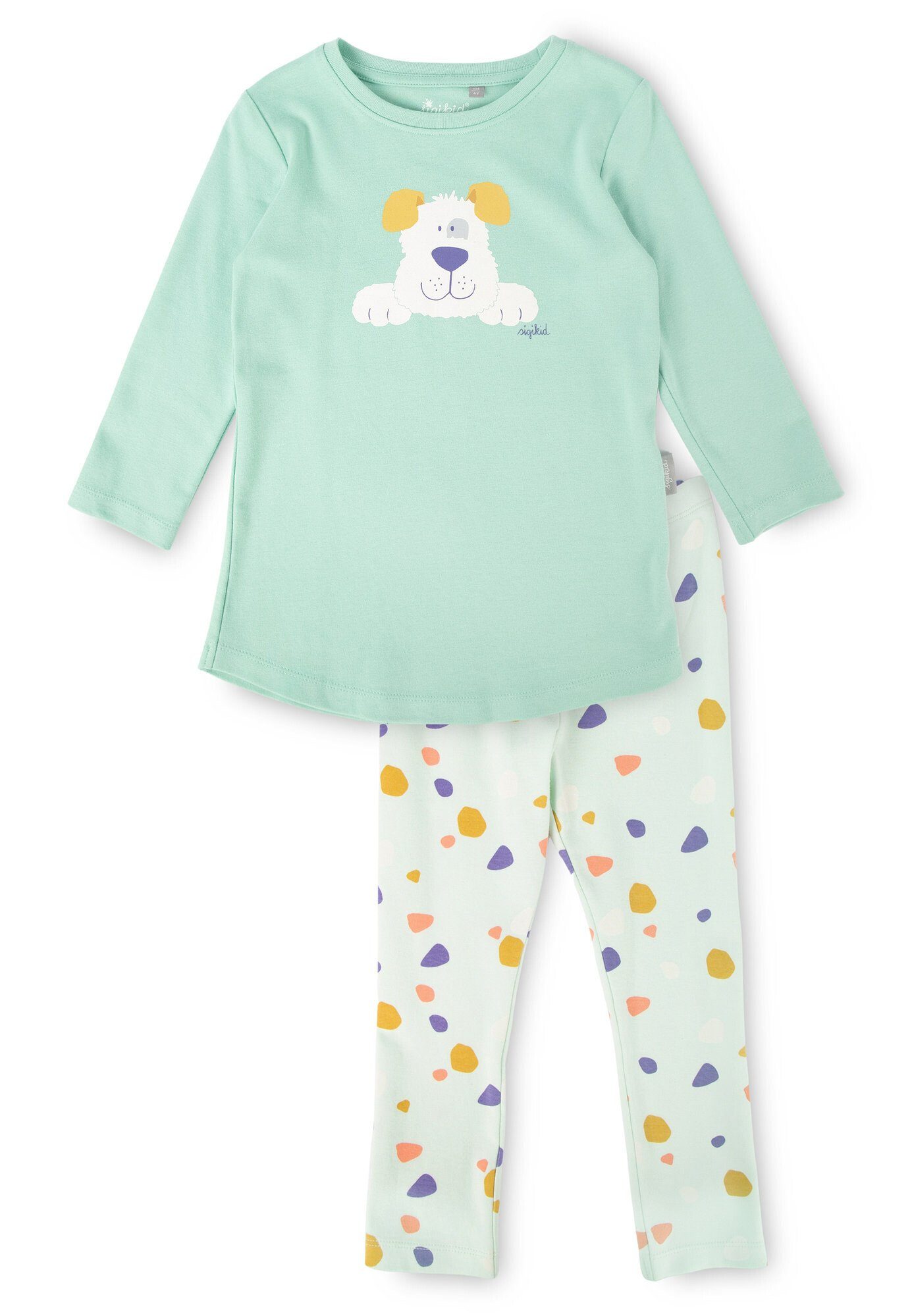 Sigikid Pyjama Kinder Nachtwäsche Pyjama, Bio-Baumwolle (2 tlg) mintgrün