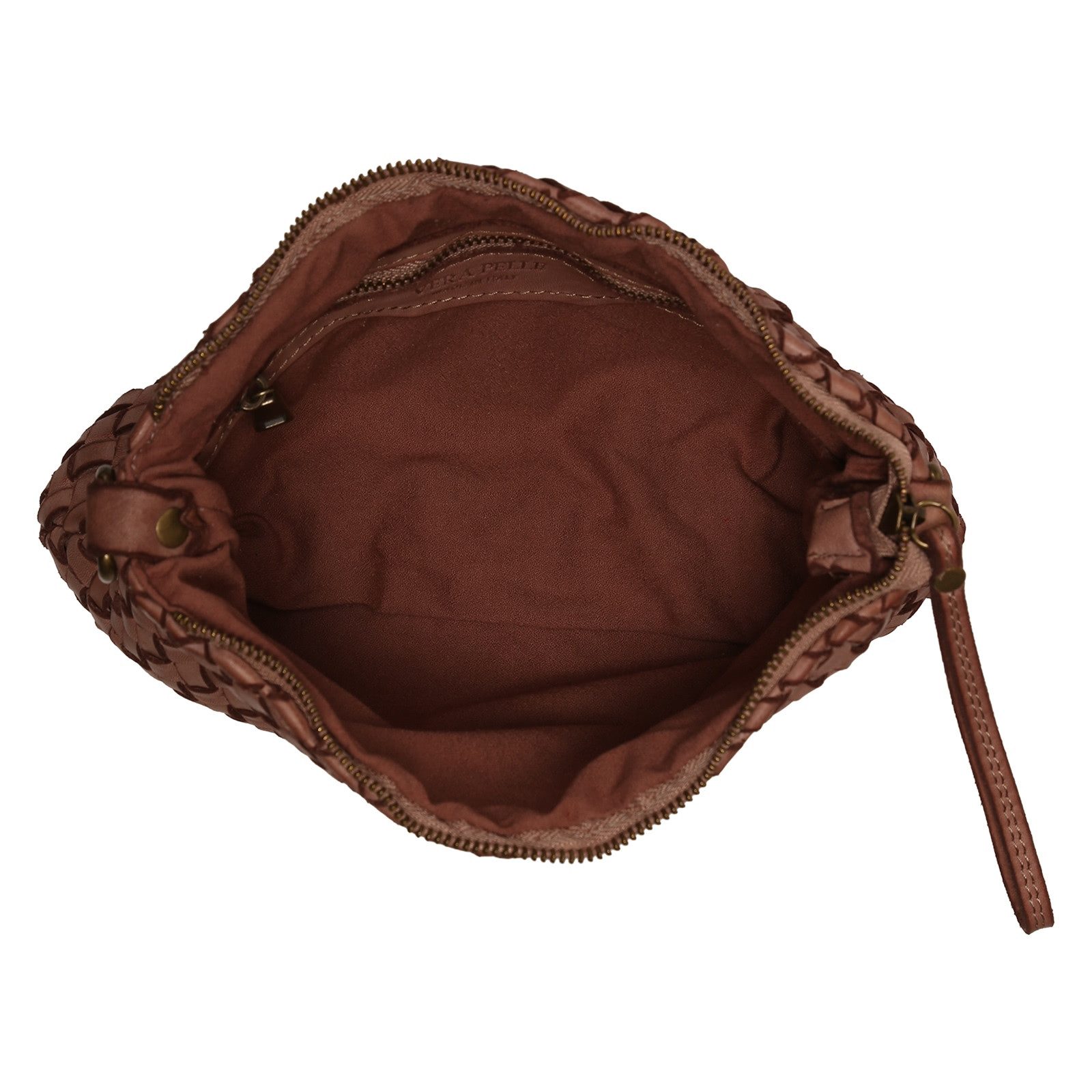 Toscanto Umhängetasche Toscanto Damen Umhängetasche Leder (Umhängetasche), Damen Leder Umhängetasche, altrosa ca. 27cm