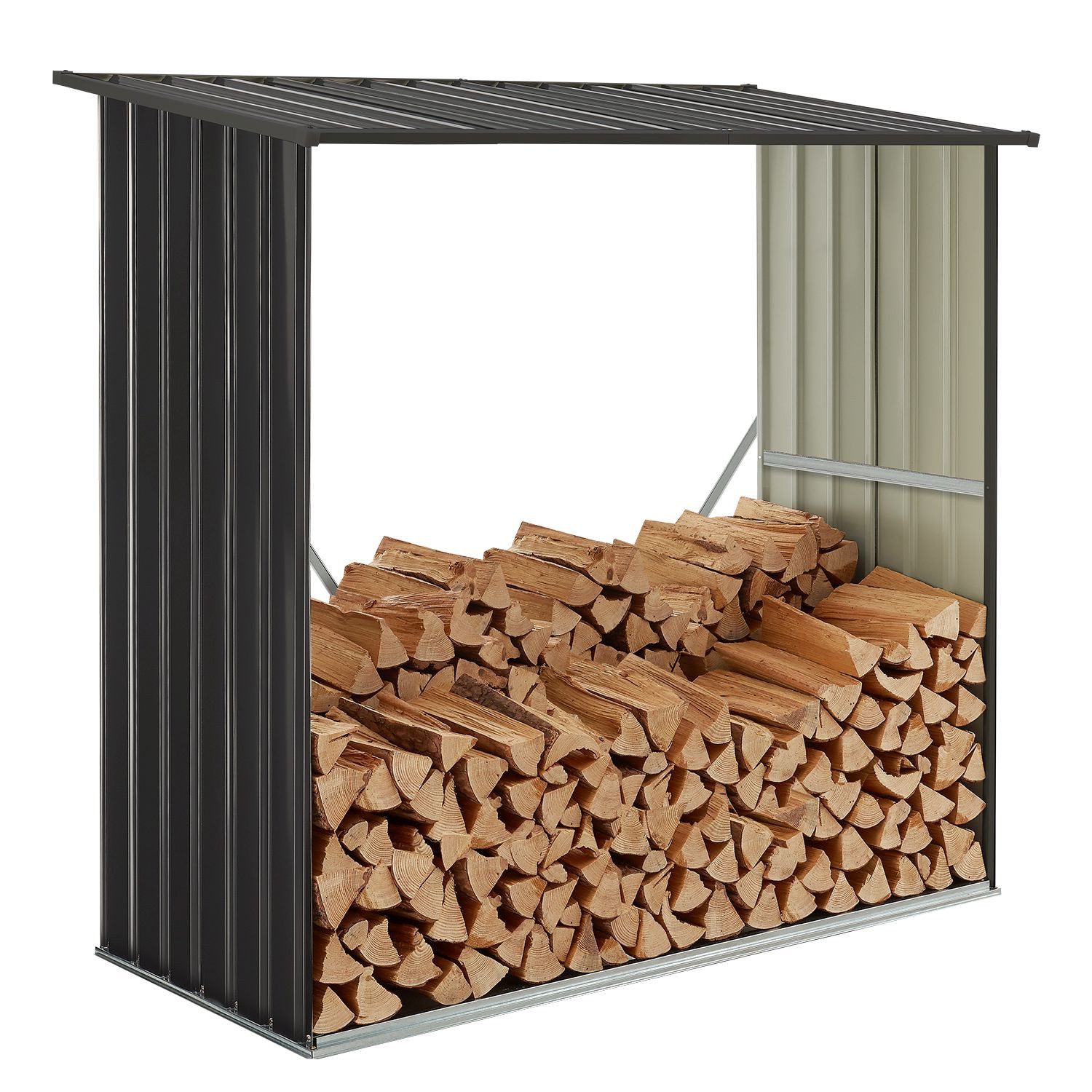 Juskys Kaminholzregal Enno, 1 m² Grundfläche, günstig online kaufen