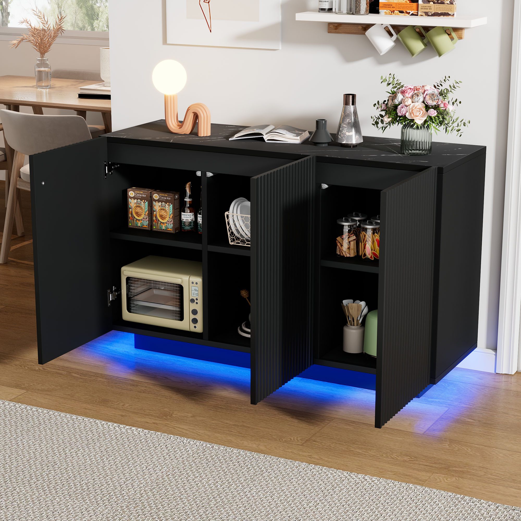 OKWISH Sideboard Vertikale Streifen Anrichte (Kommode, günstig online kaufen