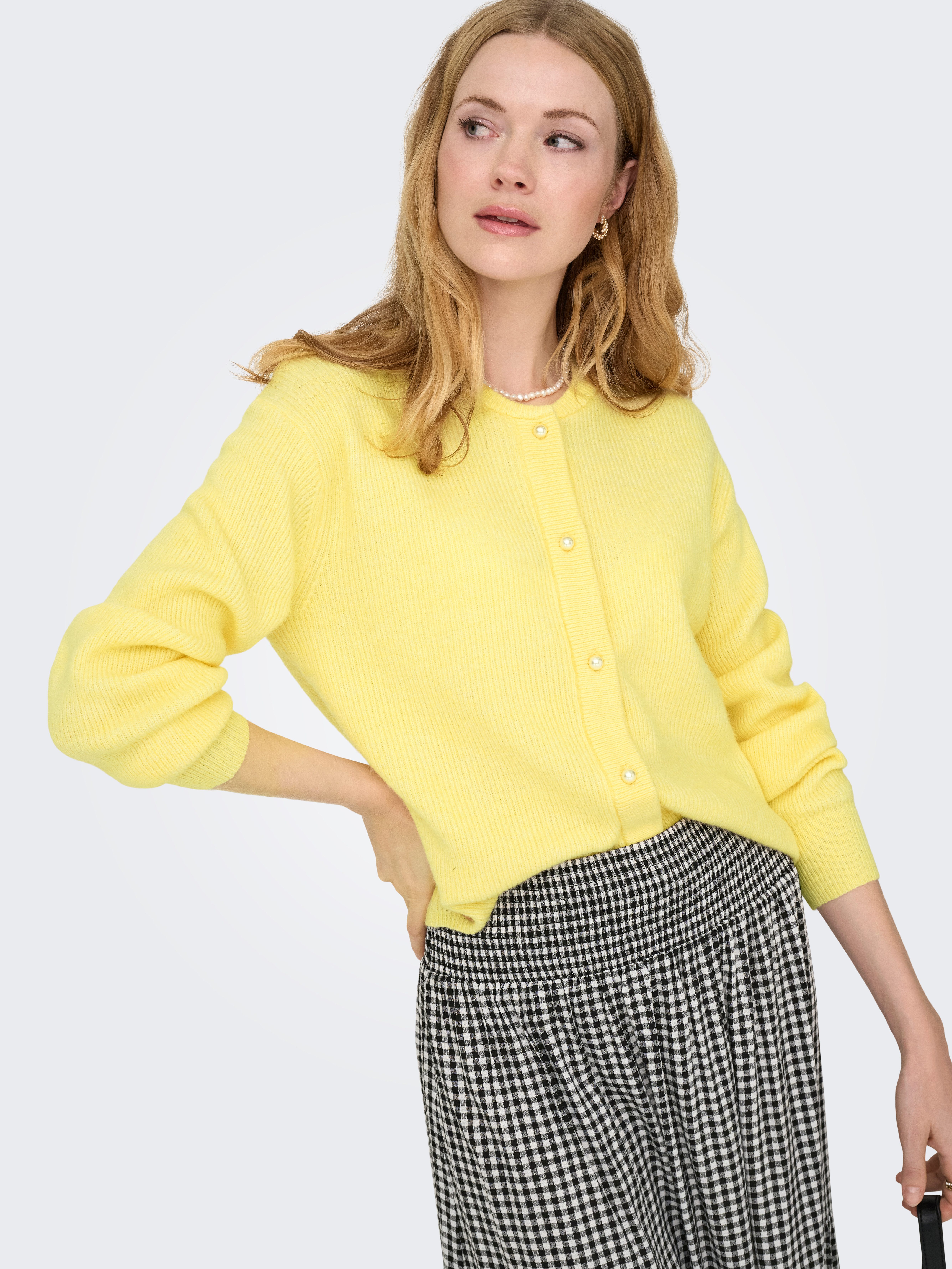 JDY Strickjacke JDYLUMI LIFE L/S BUTTON CARDIGA KNT NOOS