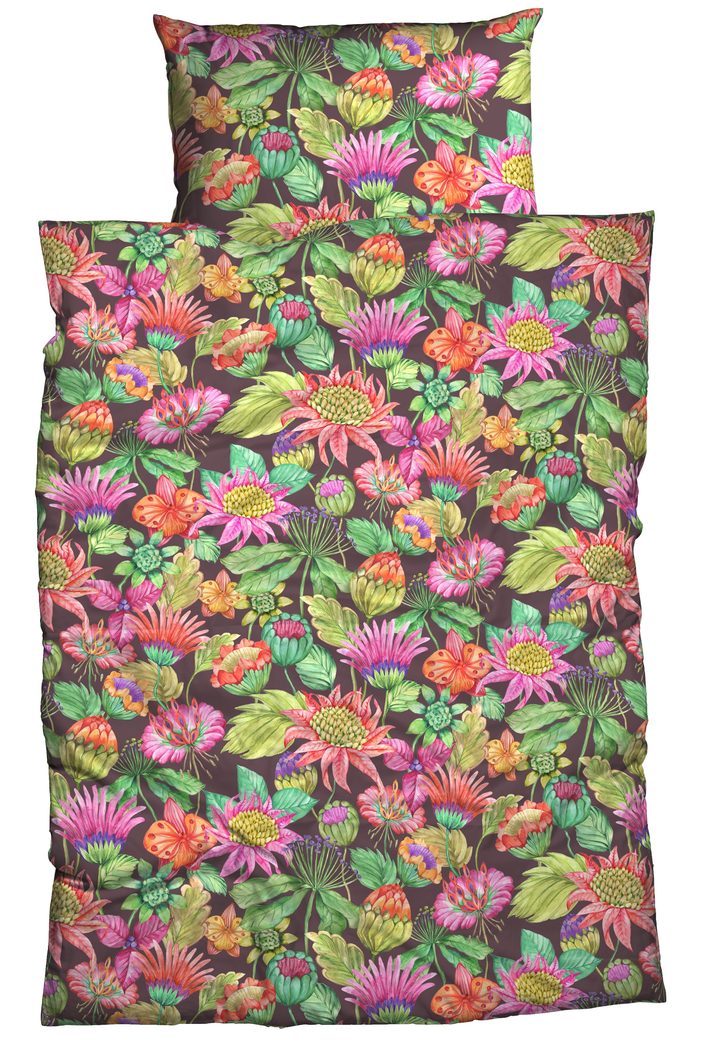 CASATEX Bettwäsche Lisanne, Satin, 2 teilig, farbenfrohe Bettwäsche, kräftige Farben