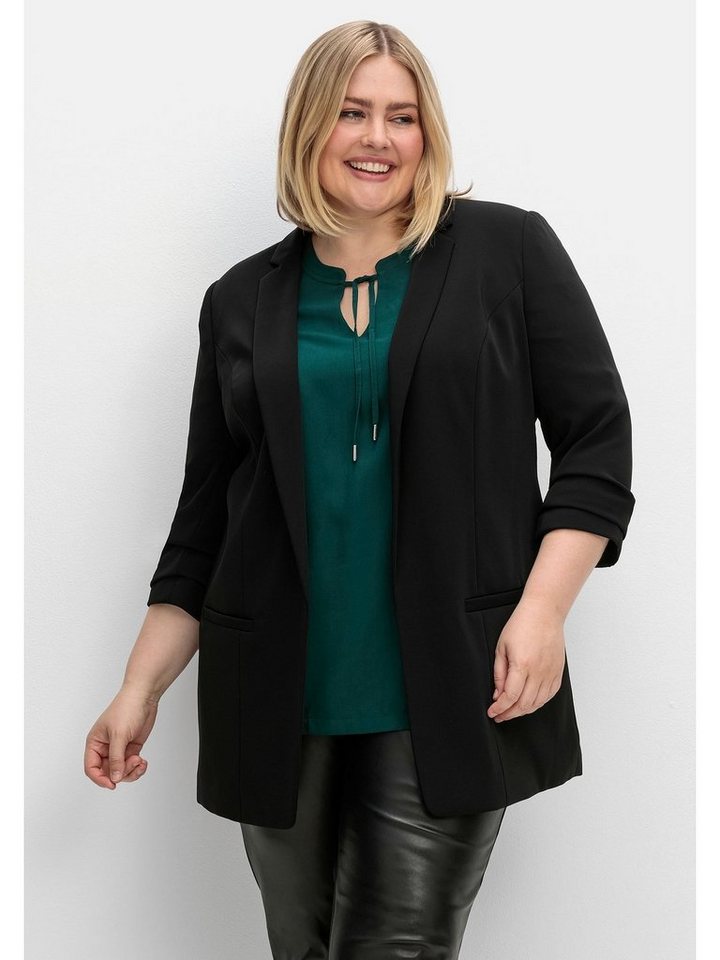 Produktbild von AEGJEGVD Damen Blazer Elegant 3/4 Arm Business Grou00dfe Gru00f6u00dfe