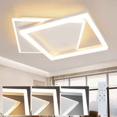 ZMH LED Deckenleuchte Wohnzimmerlampe Dimmbar mit Fernbedienung 44W Schlafzimmer, Helles Licht, LED fest integriert, 3000-6500k, Modern Flurlampe, für Küche Flur, Minimalistisches Design