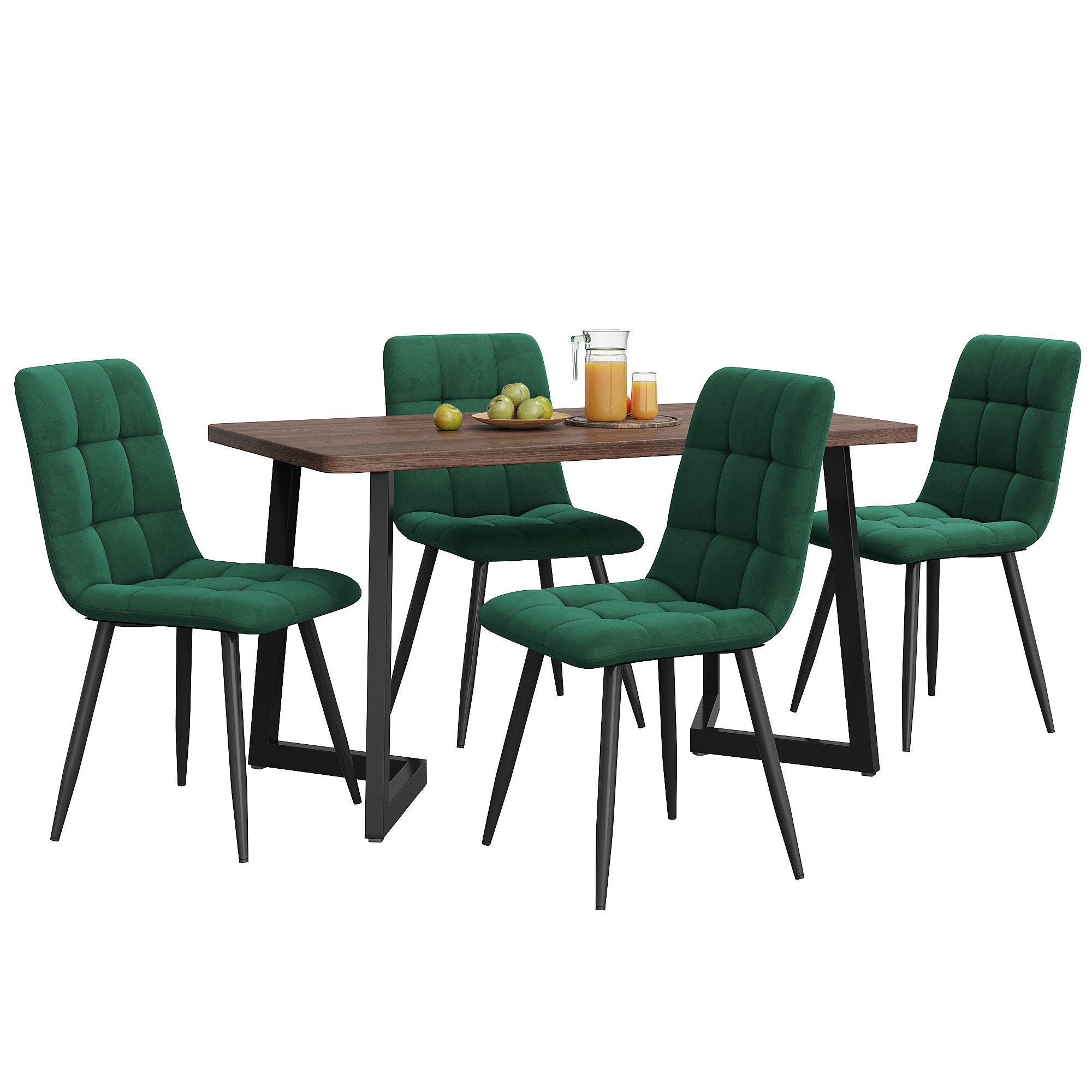 OKWISH Esstisch Essgruppe,Esstisch mit Stühlen Set, günstig online kaufen