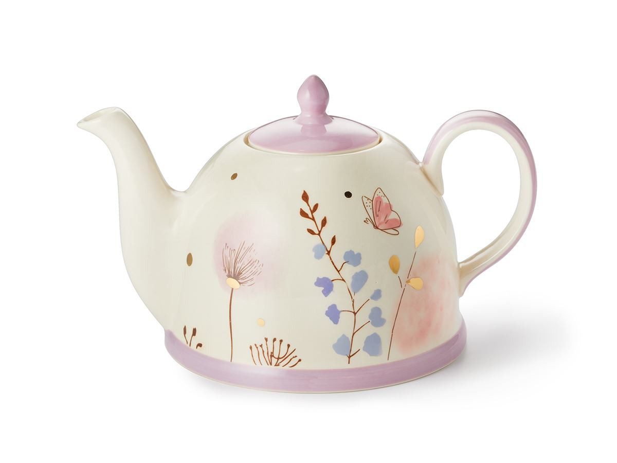 ChaCult Teekanne Florentina Steinzeug mit Goldauflage 1,9 L, (1-St)