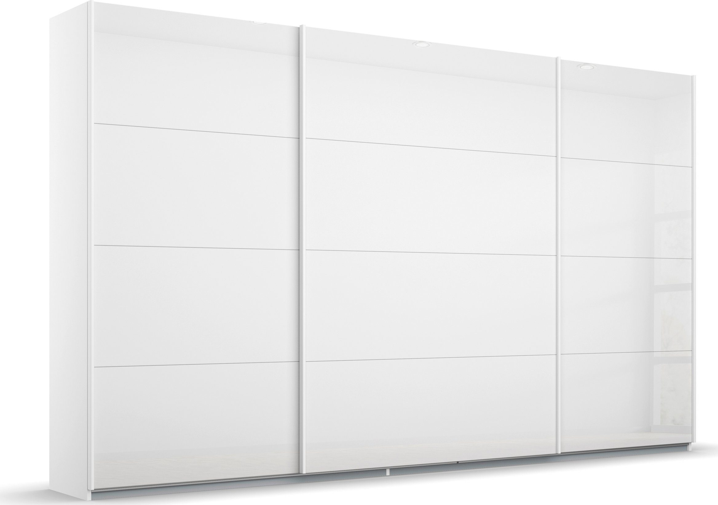 rauch Schwebetürenschrank Kleiderschrank Schrank Garderobe KOLUNA mit hochwertiger Glasfront (Breiten 203/271/315/360 cm Höhen 210/229 cm) Glasfront, inkl. 2 Innenschubladen sowie extra Böden. Reduzierter Preis € 1.136,99. Unverbindliche Preisempfehlung € 1.799,00