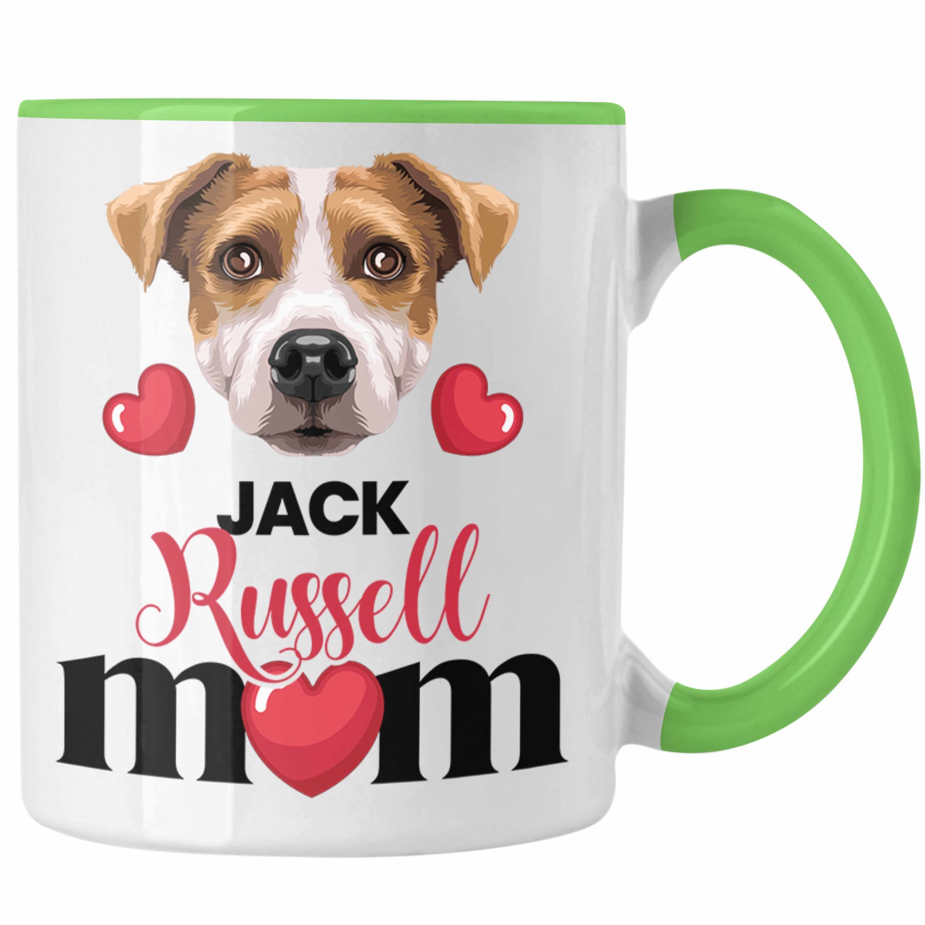 Trendation Tasse Jack Russell Besitzer Mom Mama Tasse Geschenk Lustiger Spruch Geschenk Grün