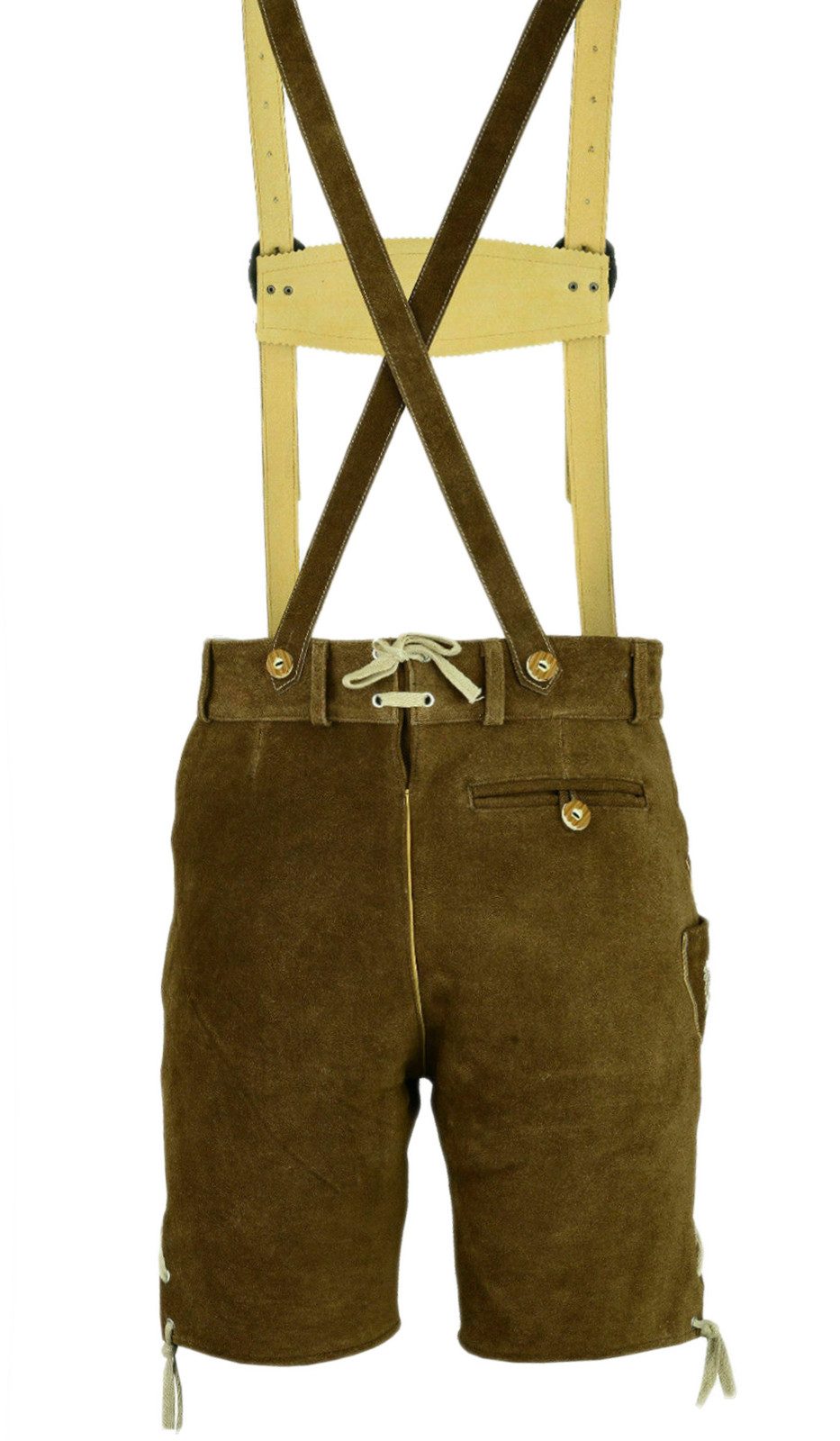 Myooka Trachtenlederhose Trachten Set Herren 5 Teilig,Trachtenlederhose Kurz Hemd Schuhe Socken