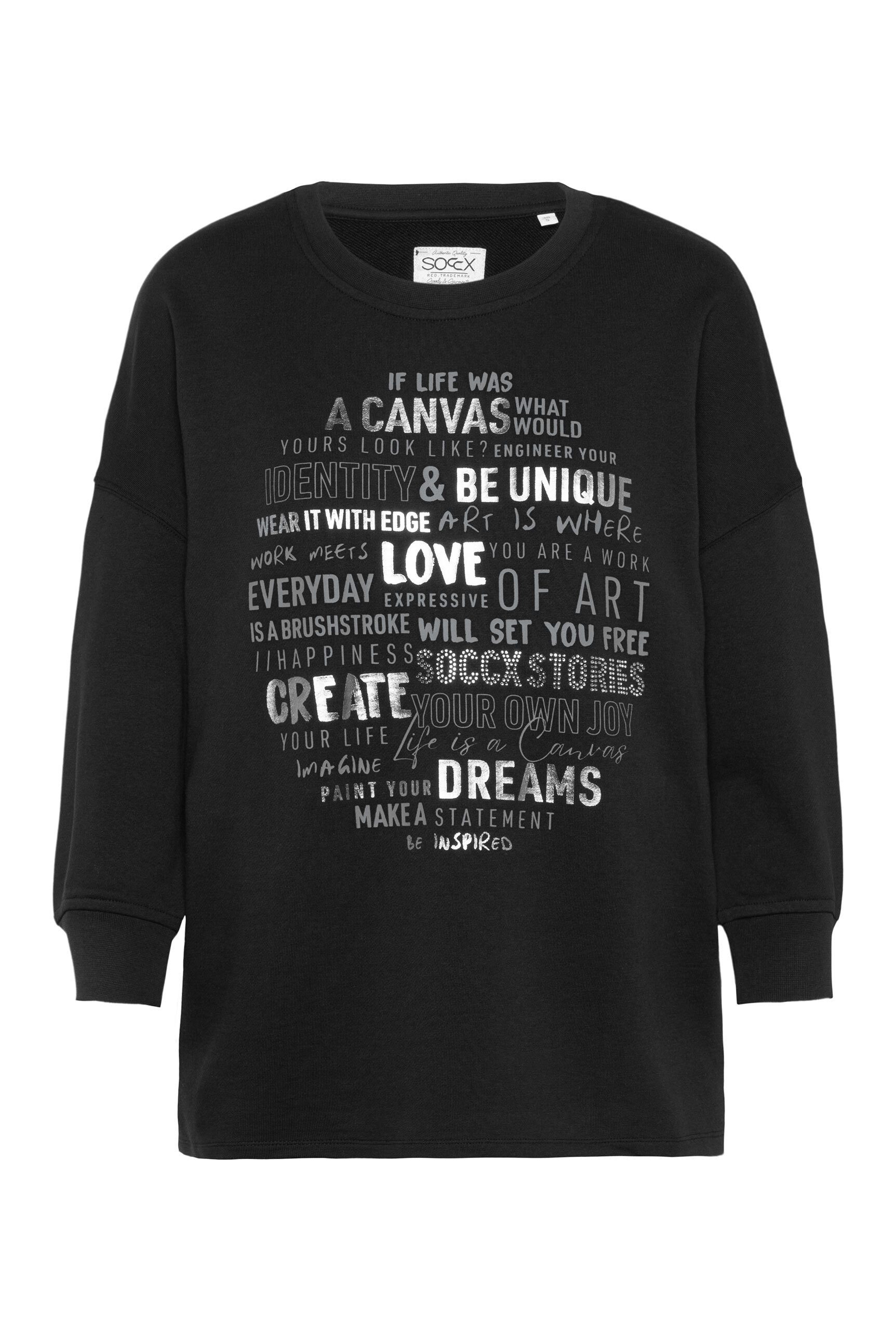 SOCCX Sweater mit überschnittenen Schultern
