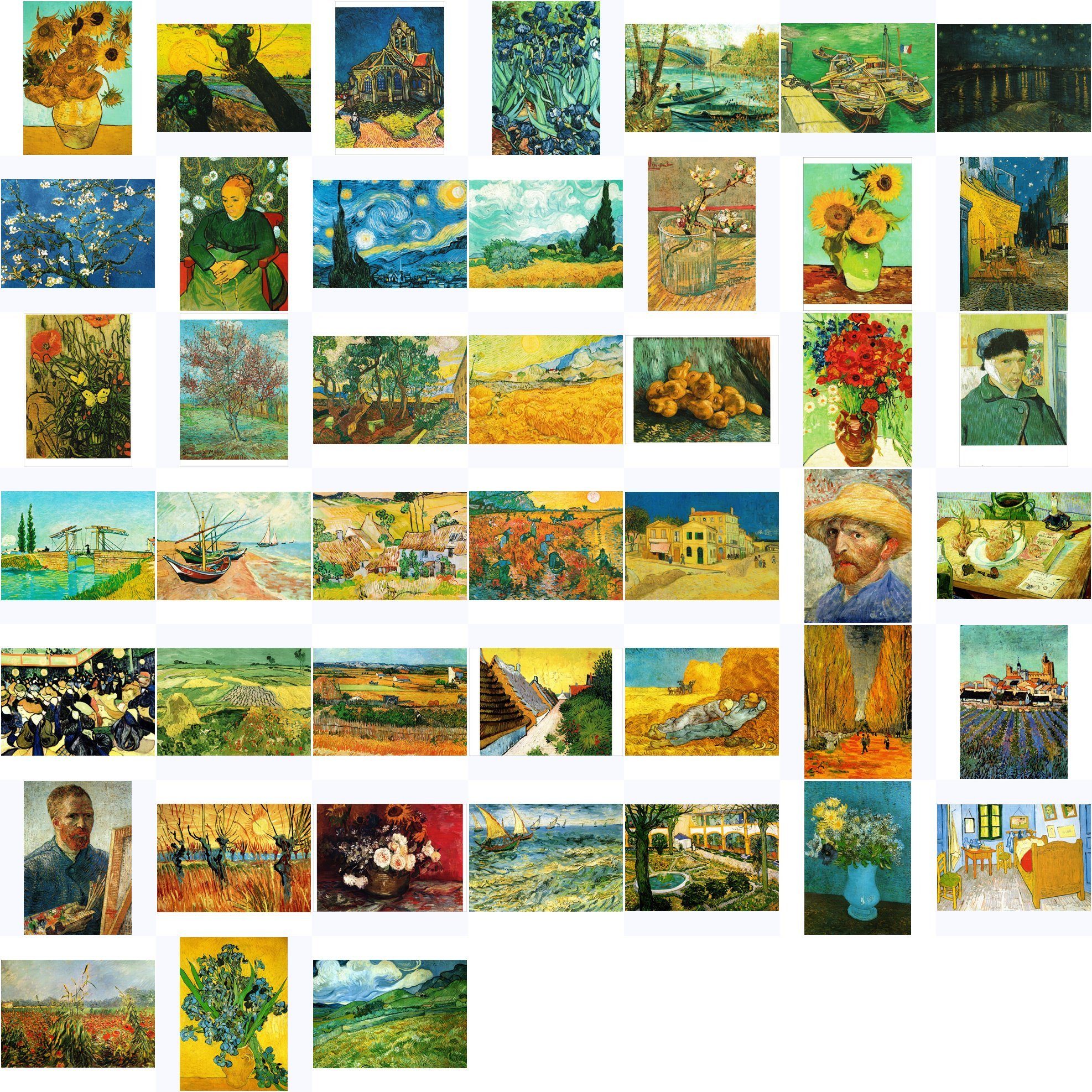 Postkarte Kunstkarten-Komplett-Set Vincent van Gogh