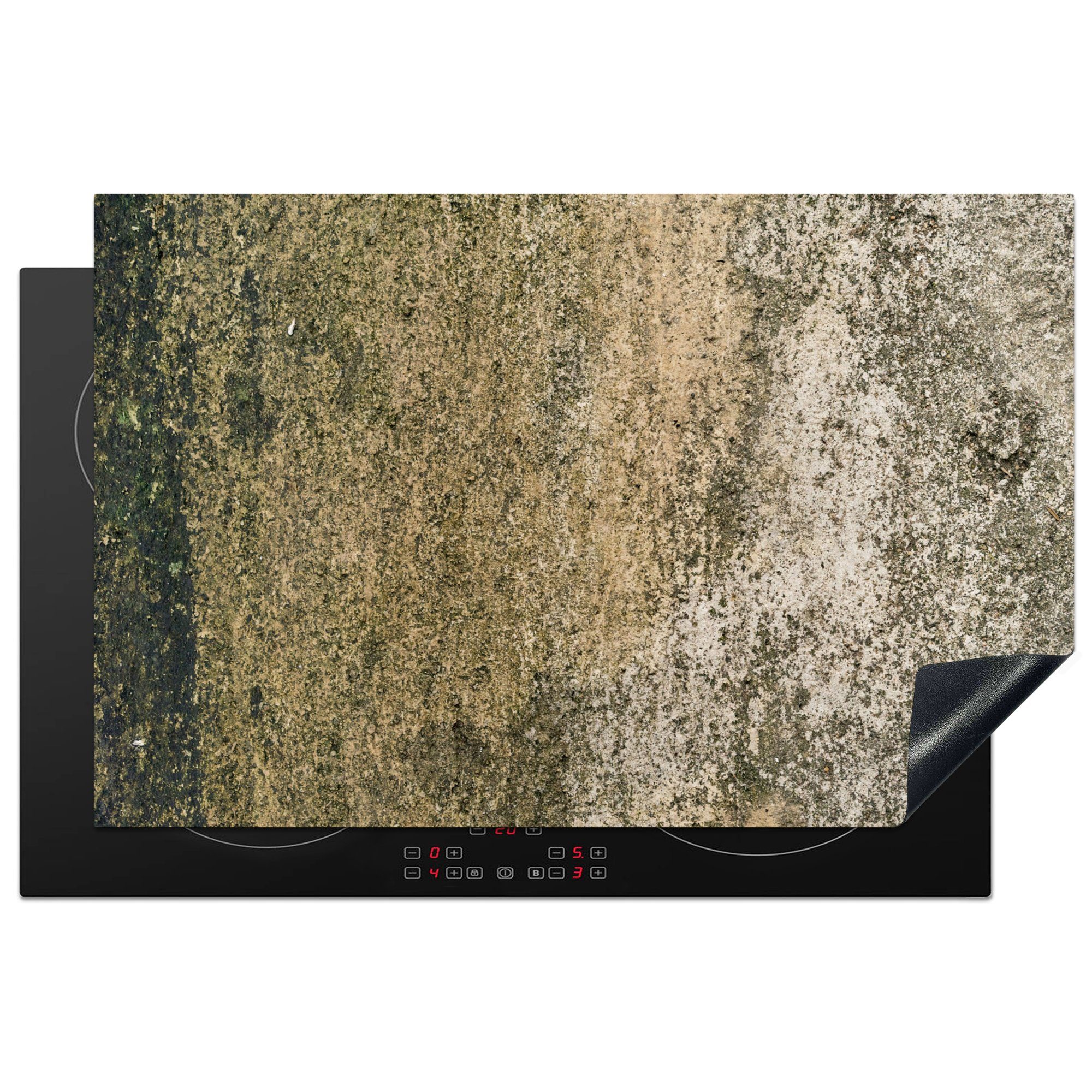 MuchoWow Herdblende-/Abdeckplatte Beton - Rost - Zement - Induktionsmatte - Induktionsschutz, Vinyl, (1 tlg), 81x52 cm, Induktionskochfeld Schutz für die küche, Ceranfeldabdeckung