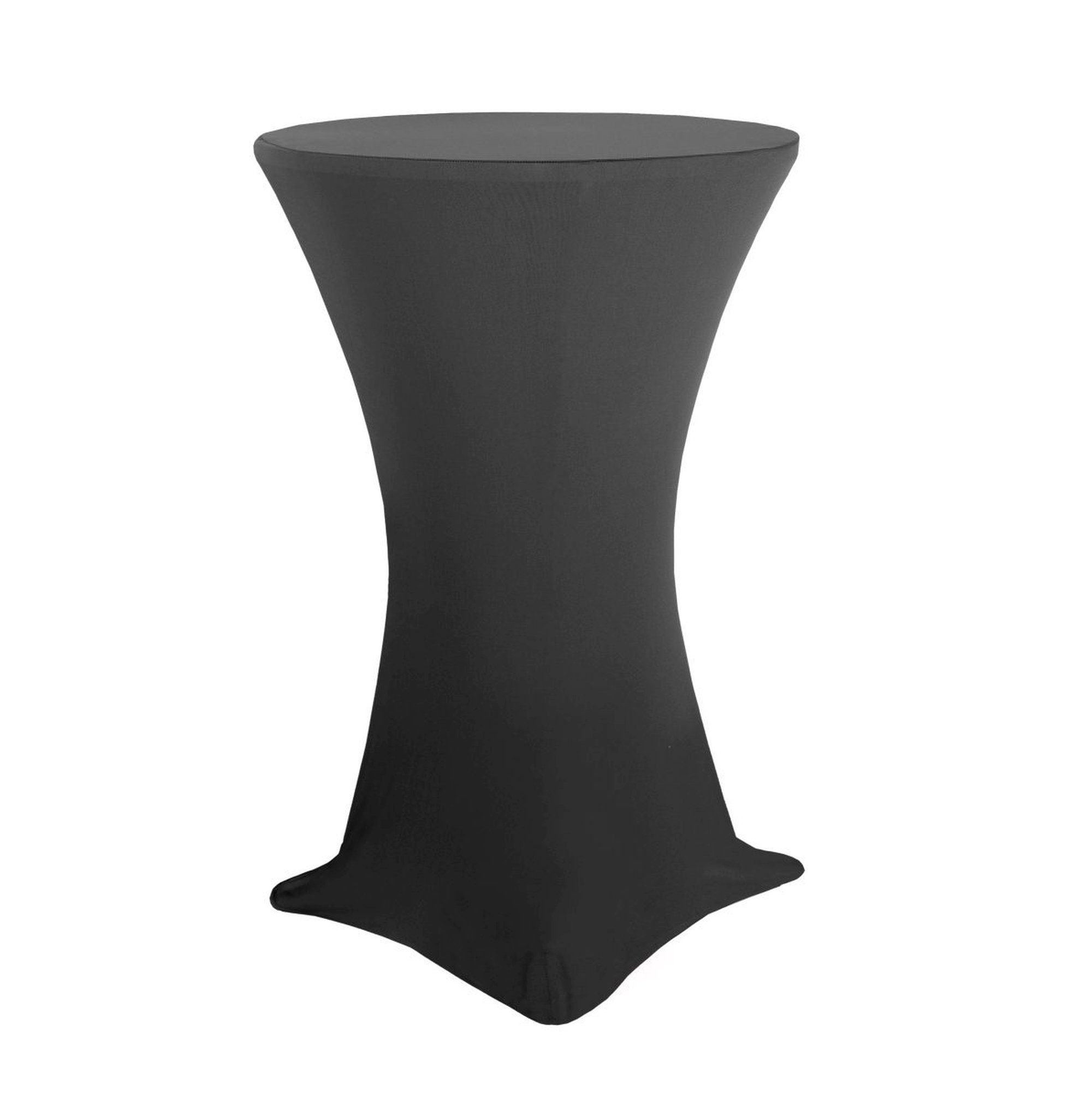 Topcover Für Stehtische AMBER - Stretch Bezug Ø70cm Weiß Für Bistrotische