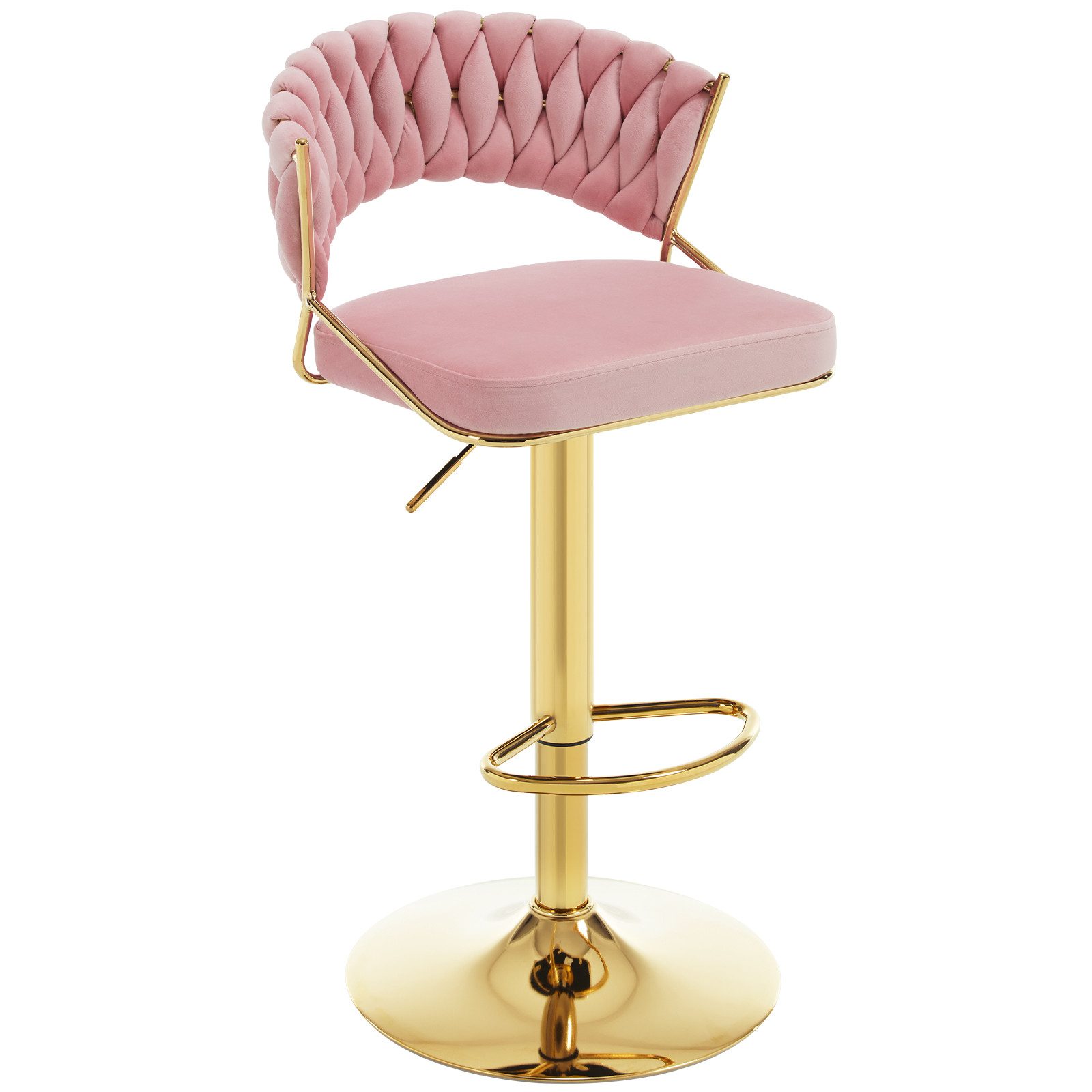 Woltu Barhocker (1 St), mit geflochtener Rückenlehne Fußstütze, Barstuhl Sa günstig online kaufen