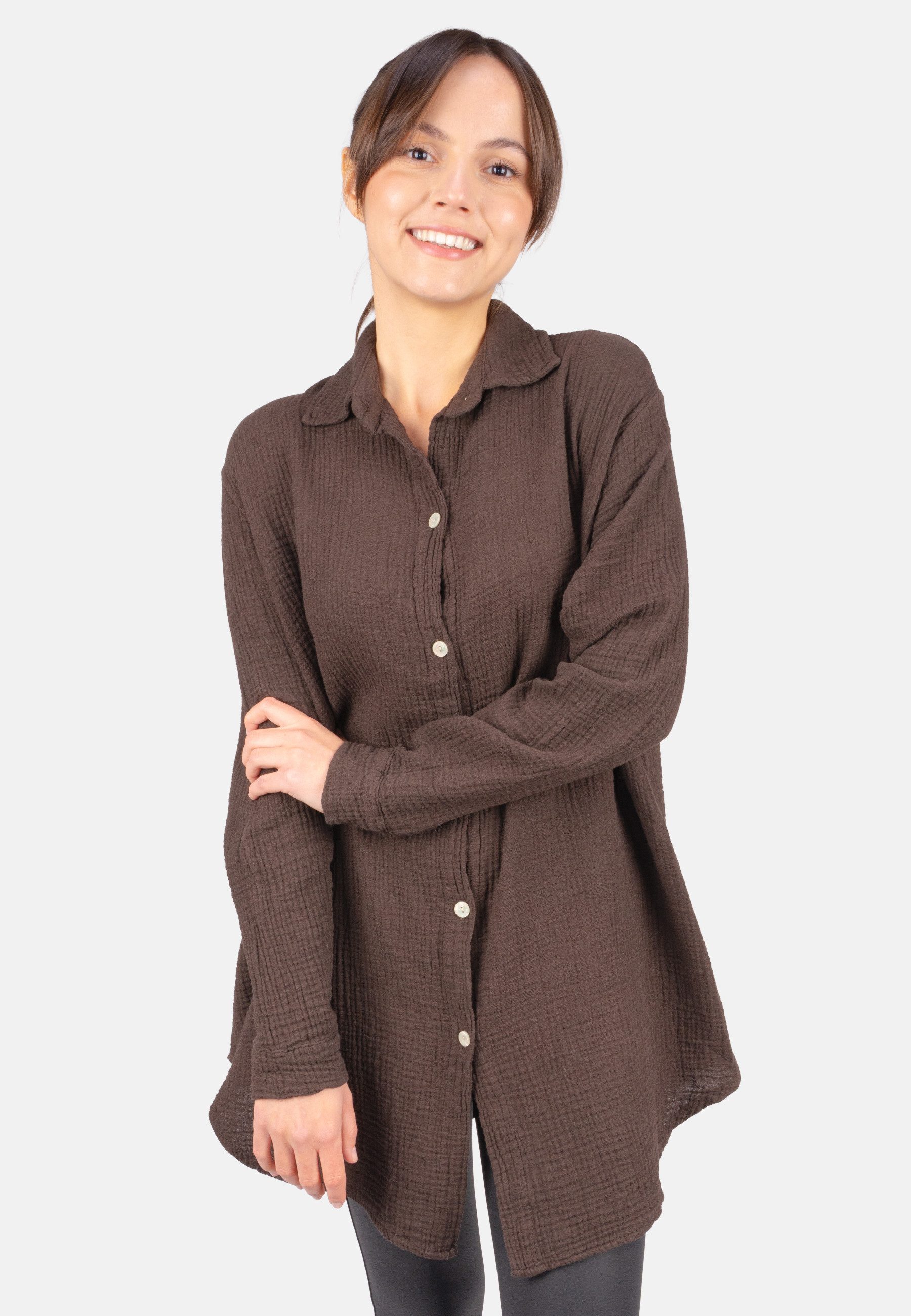 Seasons of April Hemdbluse SUSIE MUSSELIN OVERSIZED Oversized Musselin Blus günstig online kaufen