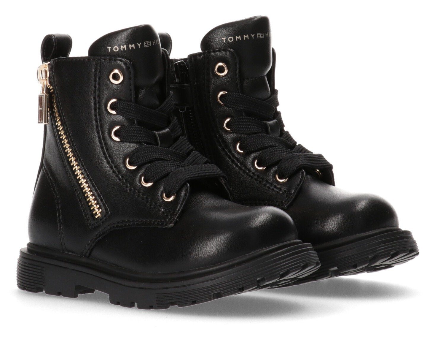 außen Hilfiger BOOT LACE-UP Zierreißverschluss Tommy mit Schnürboots