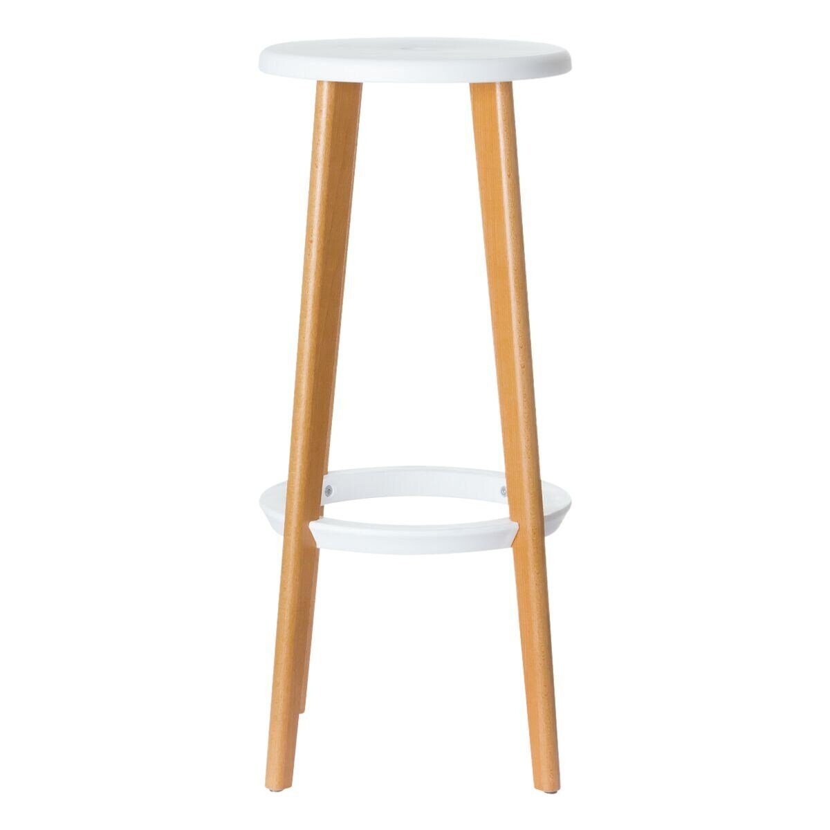 meet Barhocker Woody (2 St., 2er-Set), Tresenhocker mit 4 Füßen, Holz / Kunststoff, Höhe 76 cm