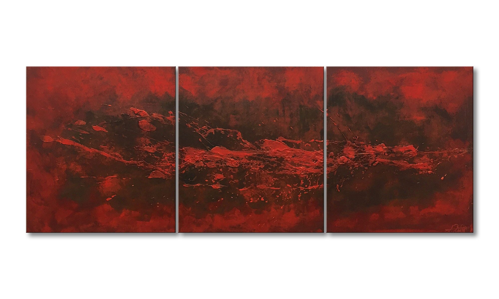 WandbilderXXL XXL-Wandbild Heaven and Hell 210 x 80 cm, Abstraktes Gemälde, handgemaltes Unikat