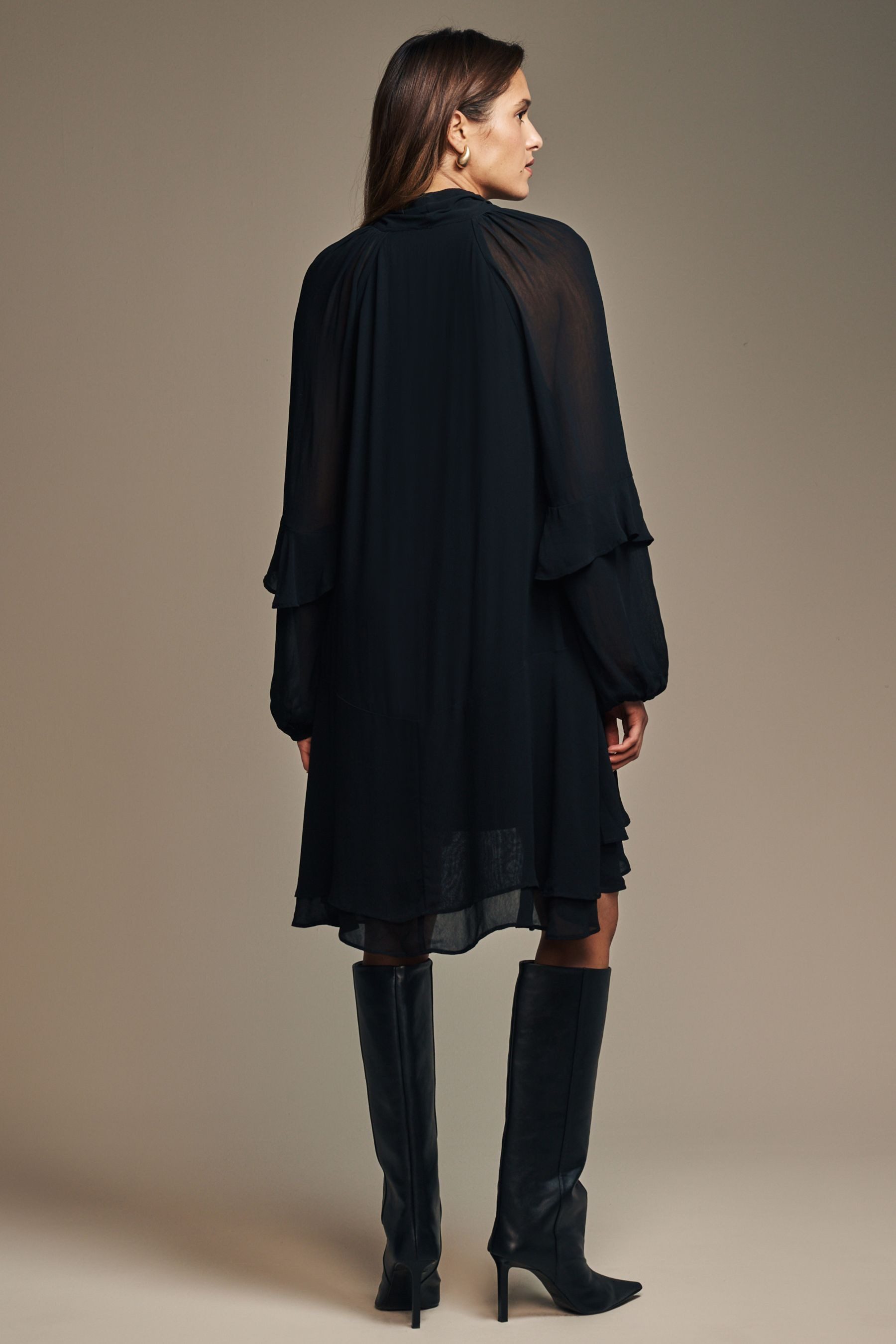LAURA ASHLEY Chiffonkleid Laura Ashley Rüschenkleid günstig online kaufen