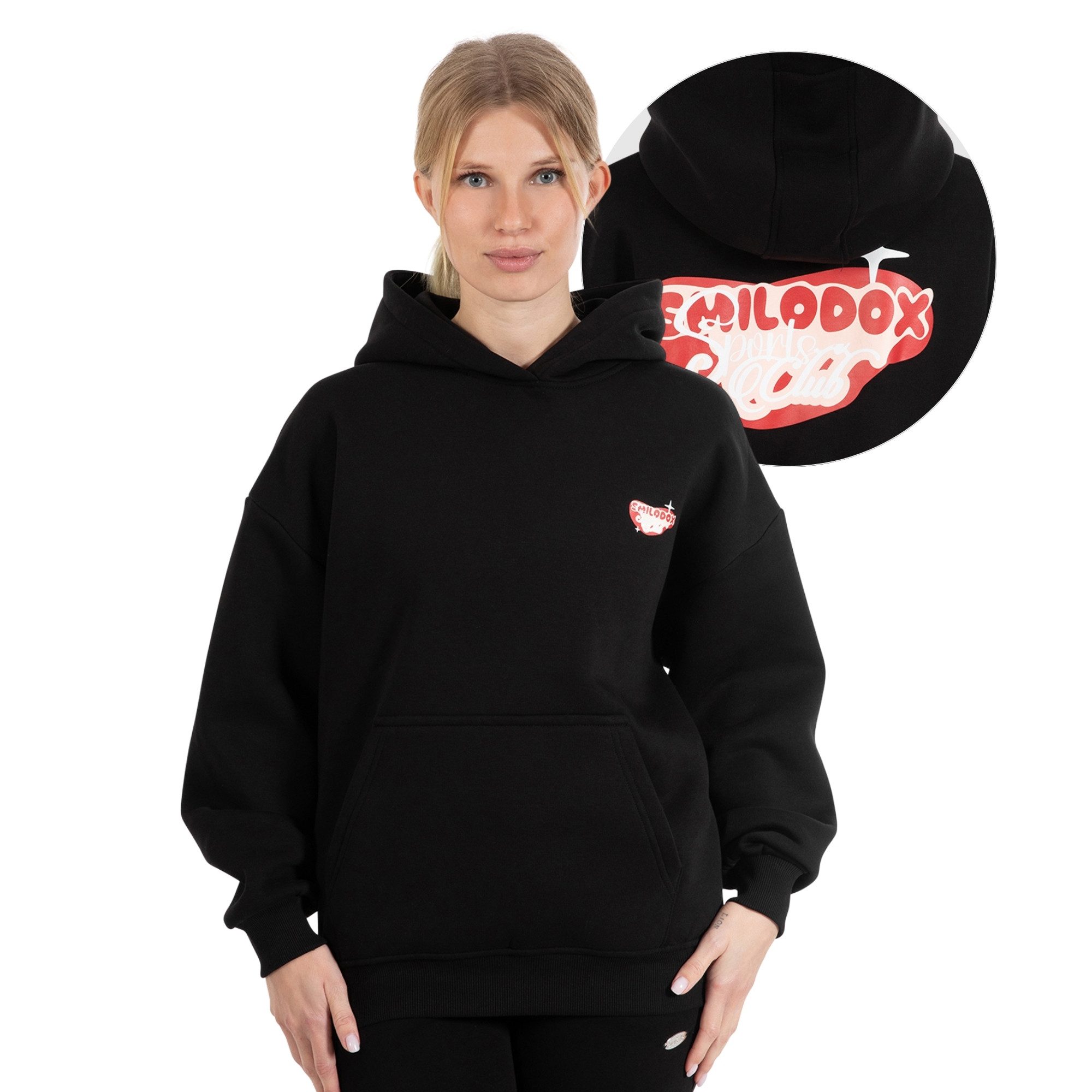 Smilodox Hoodie Riva, Kapuzenpullover Oversize Fit mit großer Kapuze und He günstig online kaufen
