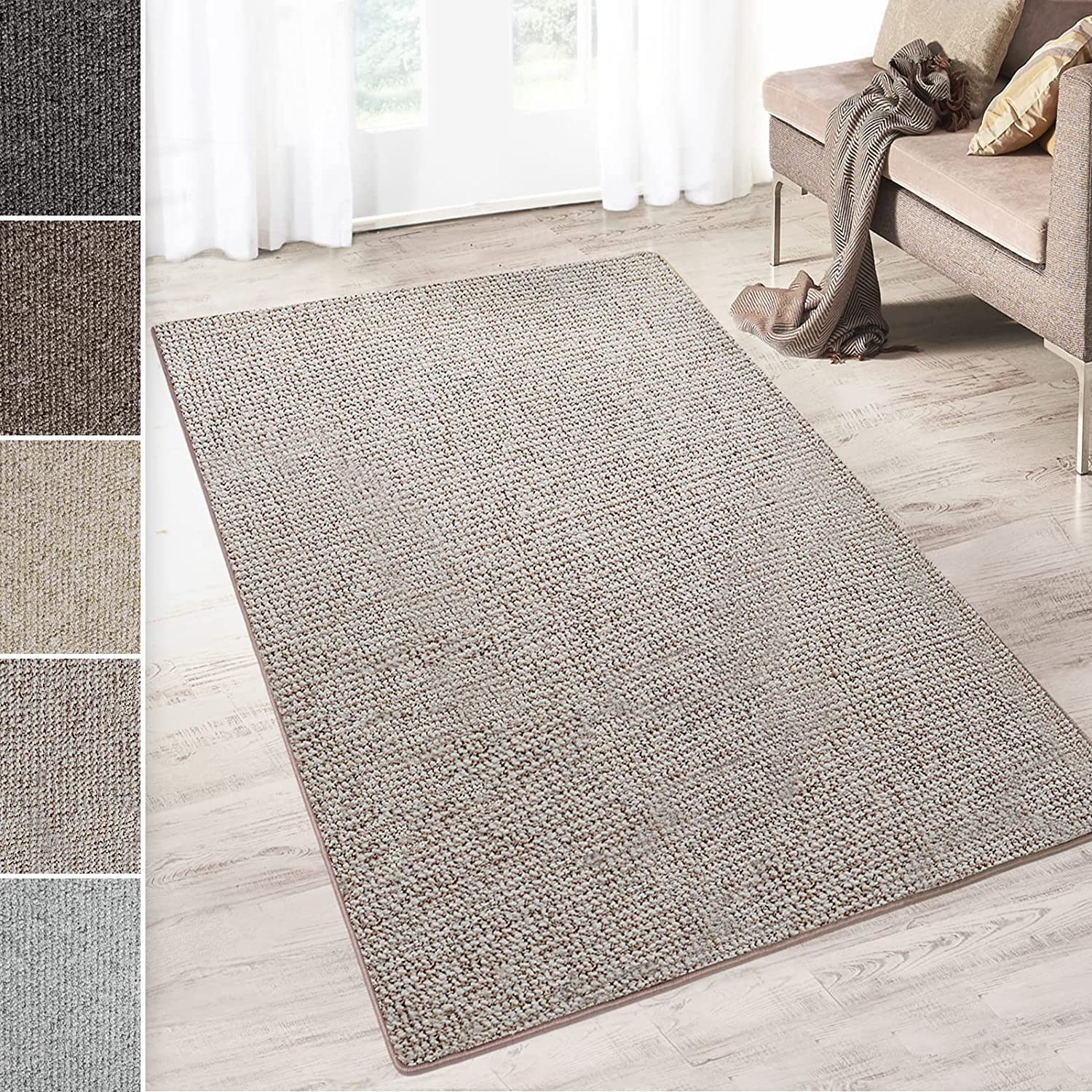 Teppich Carlton, Floordirekt, rechteckig, Höhe: 7.5 mm Graubeige 71