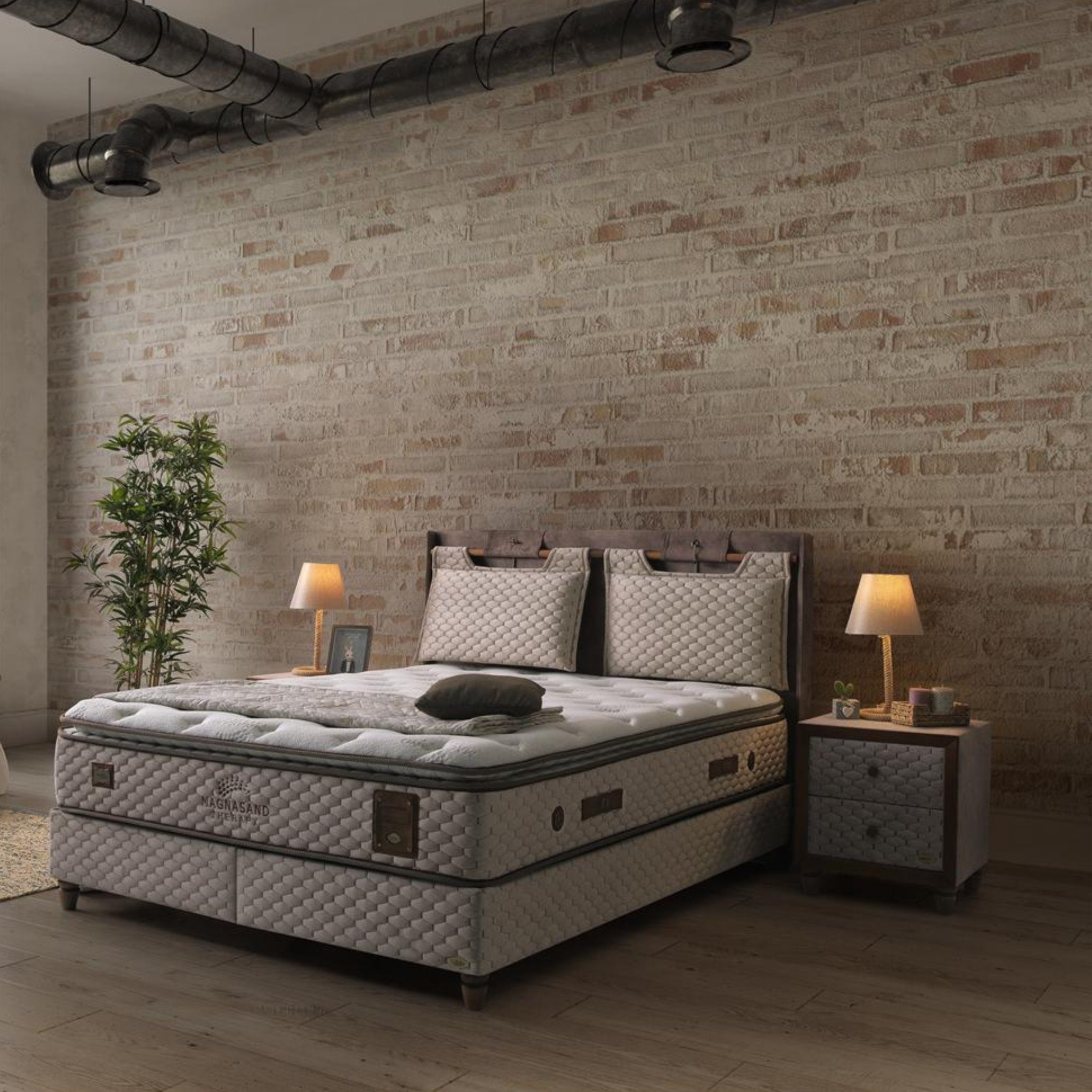 Bambi Boxspringbett Magnasand Stauraumbett inkl. Matratze und Kopfteile (Se günstig online kaufen