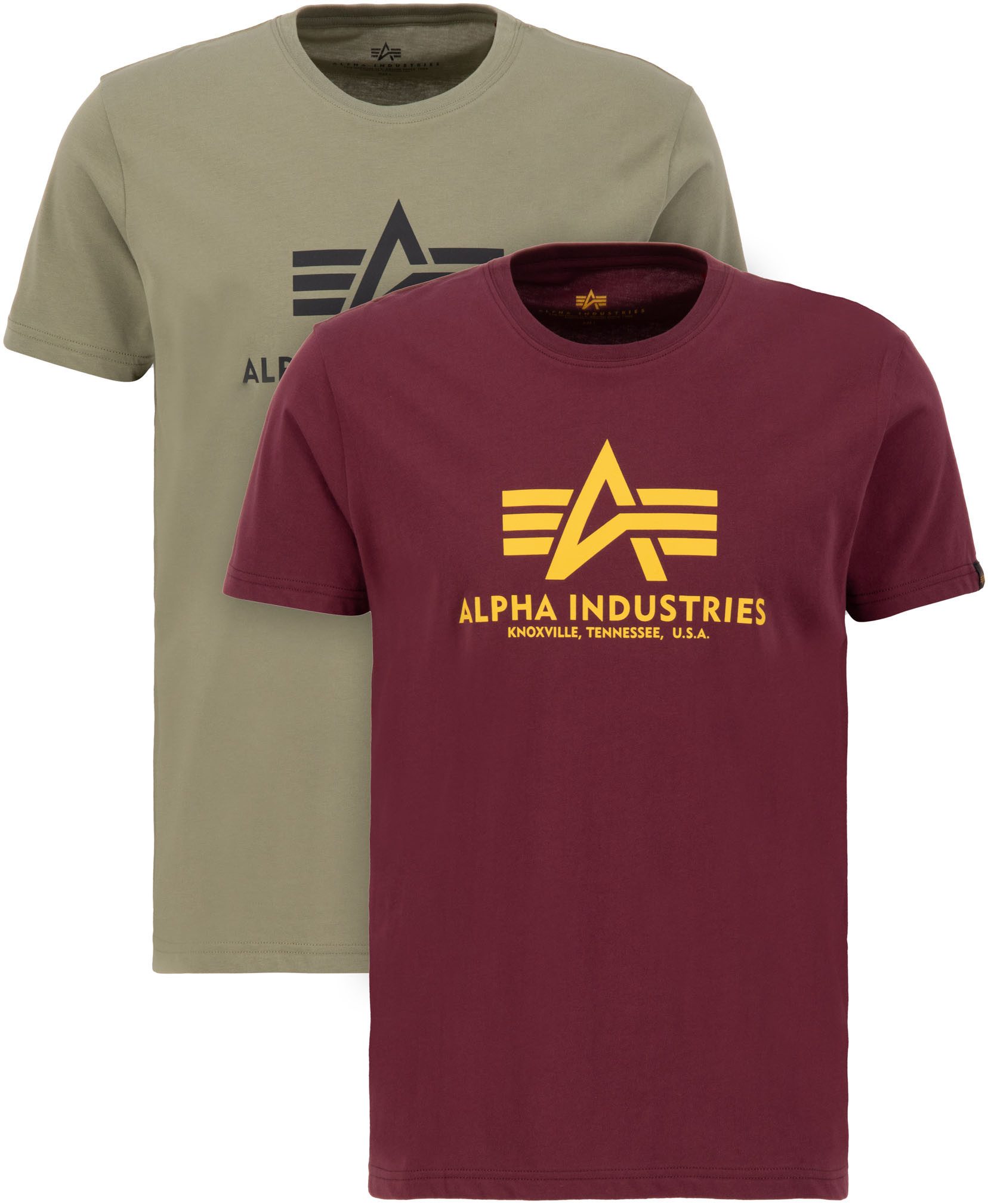 Alpha Industries Rundhalsshirt Basic T 2 Pack (Set, 2-tlg) günstig online kaufen