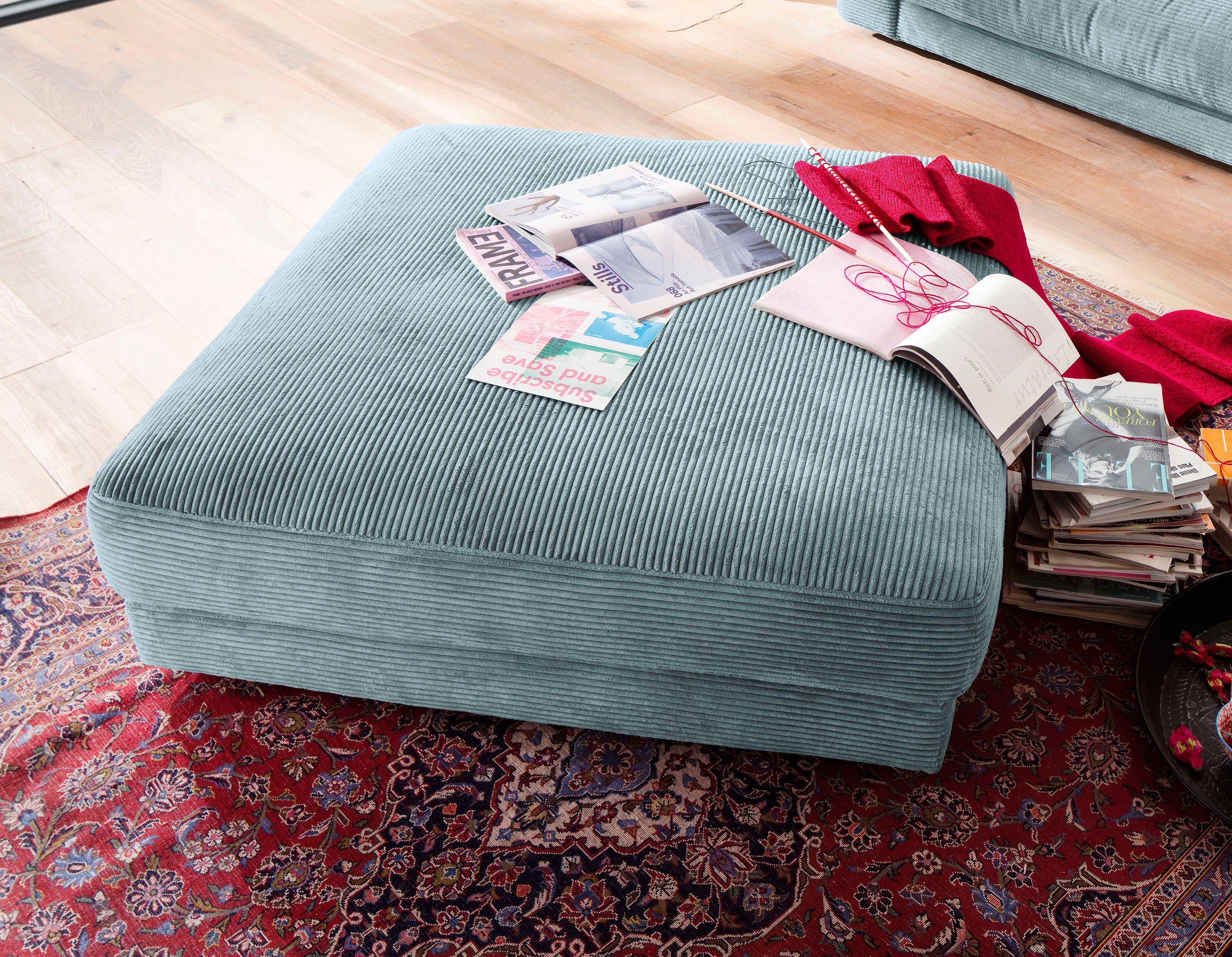 Places of Style Hocker Enisa, passend zum "Enisa"-Sofa, Bezug in Cord günstig online kaufen