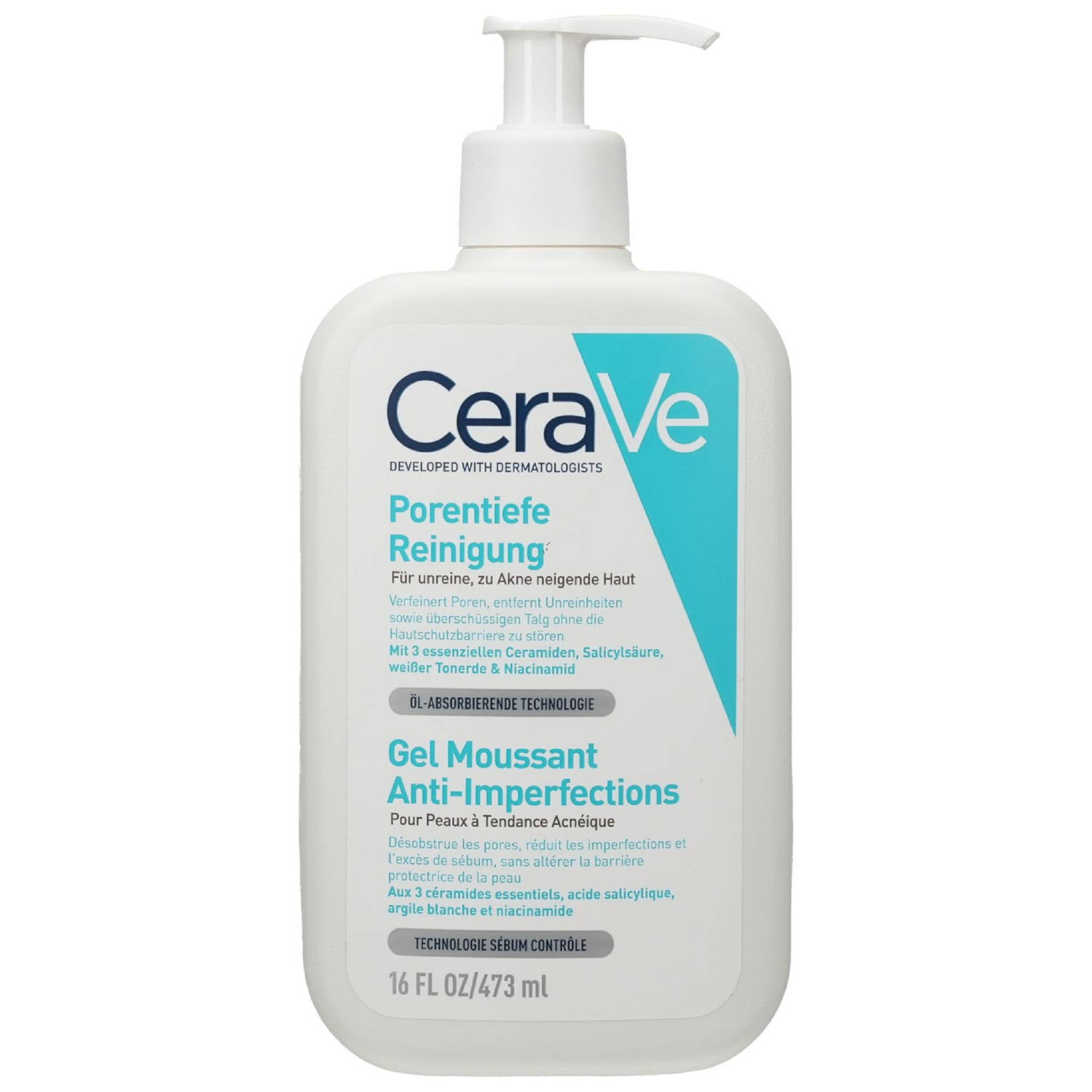 CeraVe Feuchtigkeitscreme CERAVE porentiefe Reinigung Gel 473ml PZN 19859529