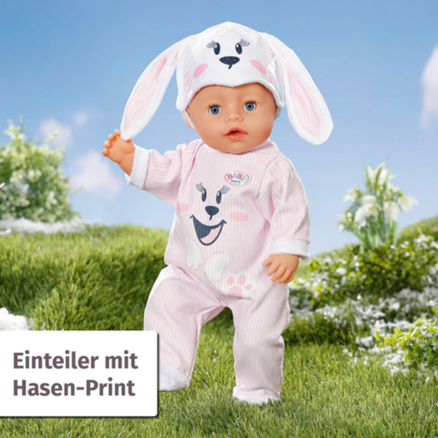 Baby Born Puppenkleidung Häschen Kuschelanzug, 43 cm