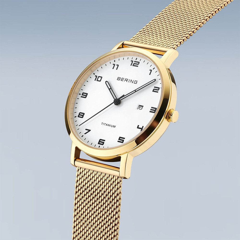 Bering Quarzuhr Bering Titanium gold poliert/gebürstet günstig online kaufen