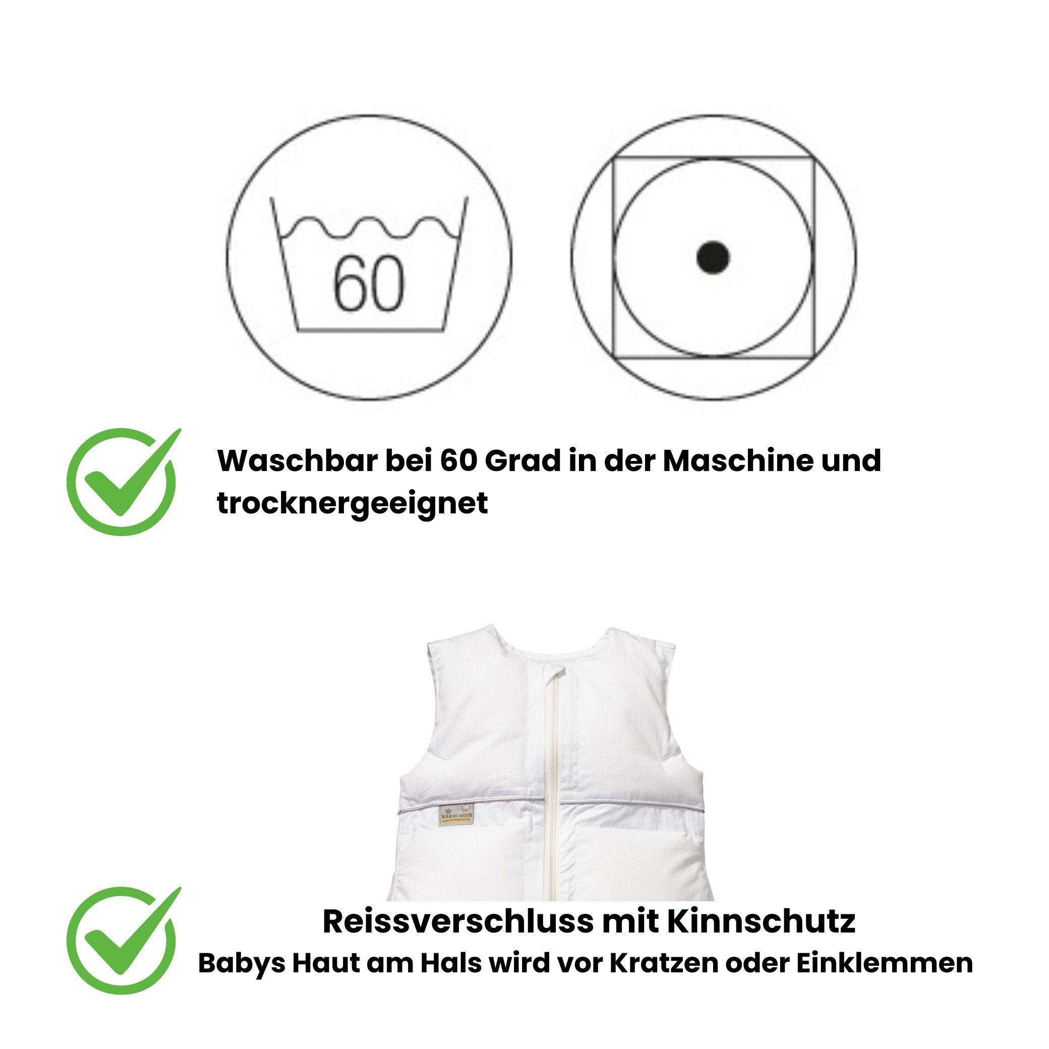 Kinderhaus Blaubaer Babyschlafsack Daunenschlafsack TOP, 3-fach längenverstellbar mit Premiumdaunen luftig leicht atmungsaktiv