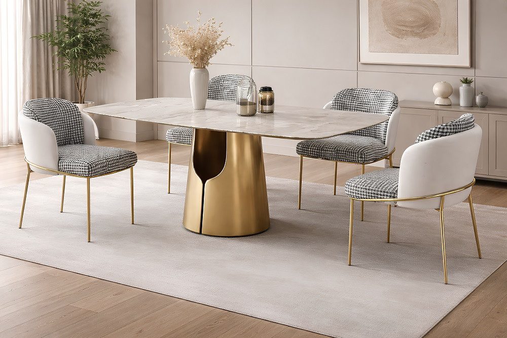 JVmoebel Esstisch Eleganter Design-Esstisch aus Holz Ideal für Esszimmer Sofort (Esstisch), Made in Europa