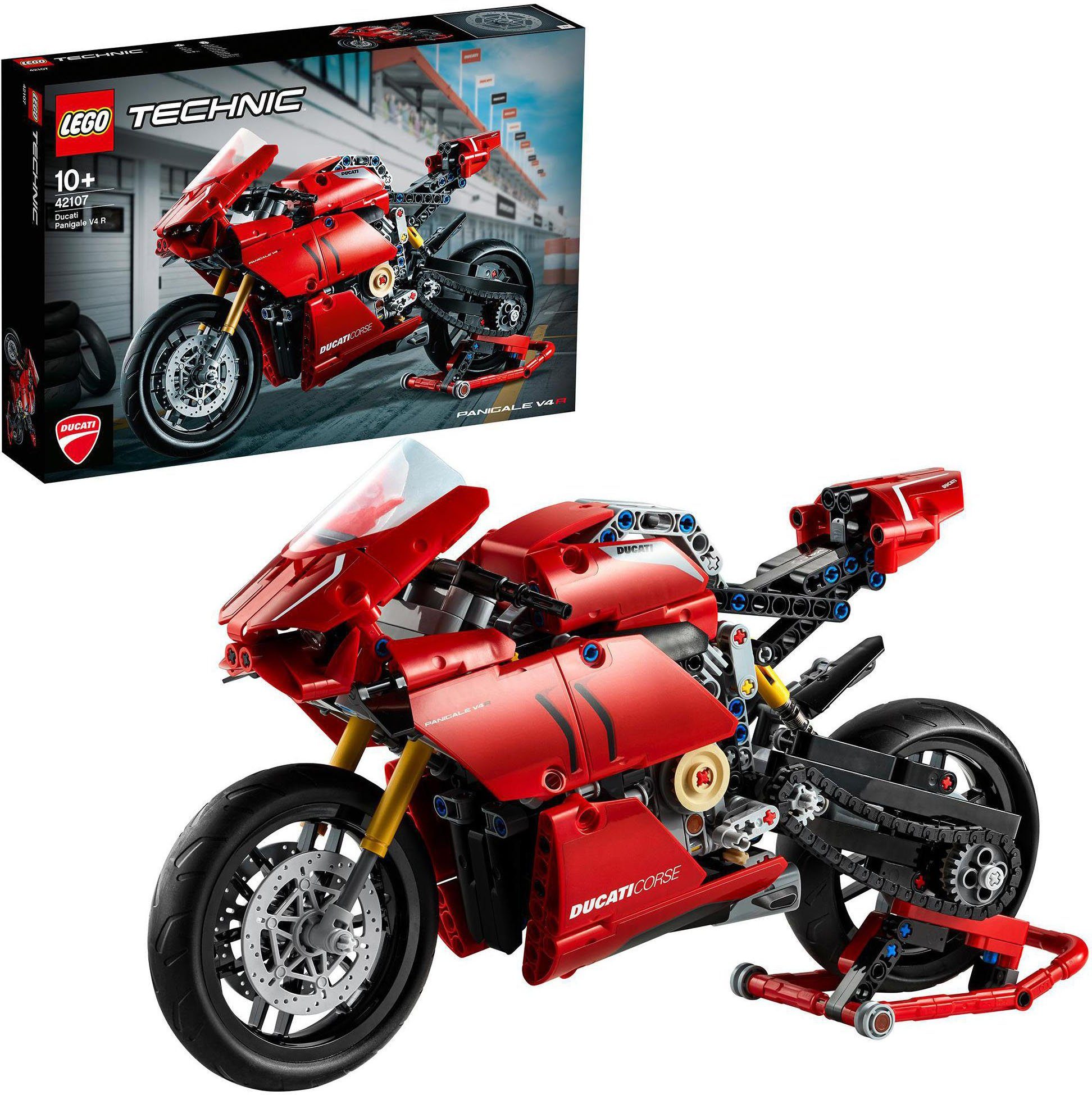 LEGO® Konstruktionsspielsteine Ducati Panigale V4 R (42107), LEGO® Technic, (646 St), Made in Europe | Spielbausteine