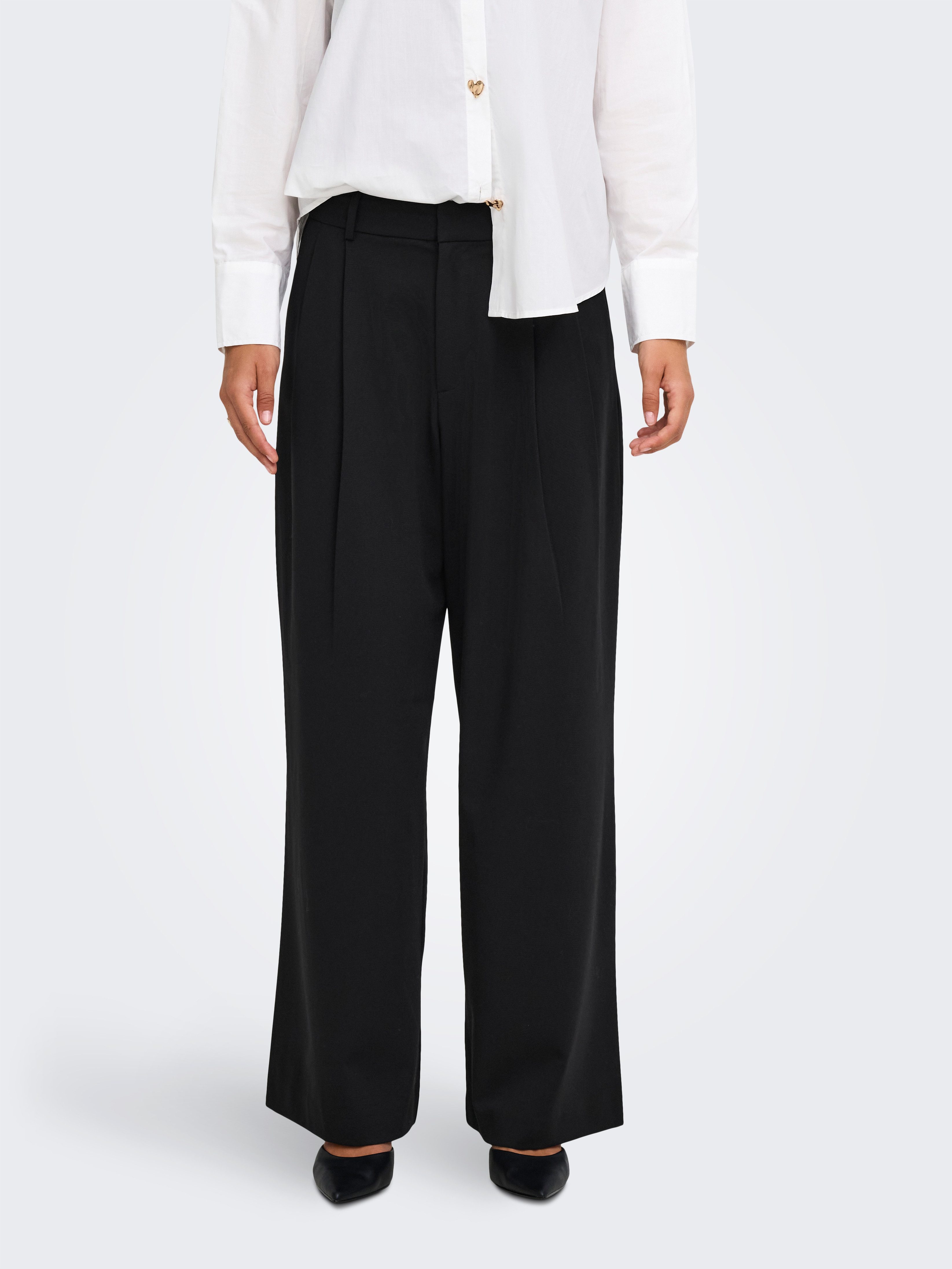 ONLY Anzughose ONLSONJA HW WIDE PLEAT PANT TLR NOOS Materialmix, high waist