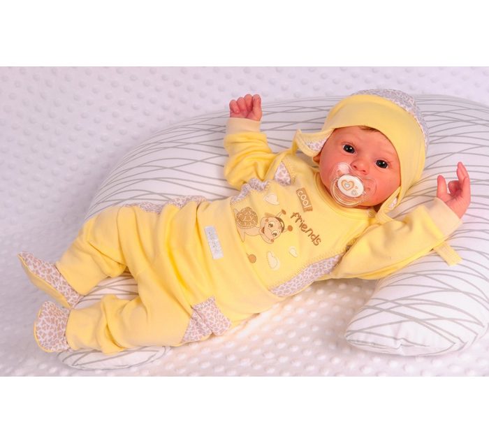 La Bortini Body & Hose Body Hose und Mütze 3Tlg. Baby Anzug für Frühchen und Neugeborene 44 50 56 62 68