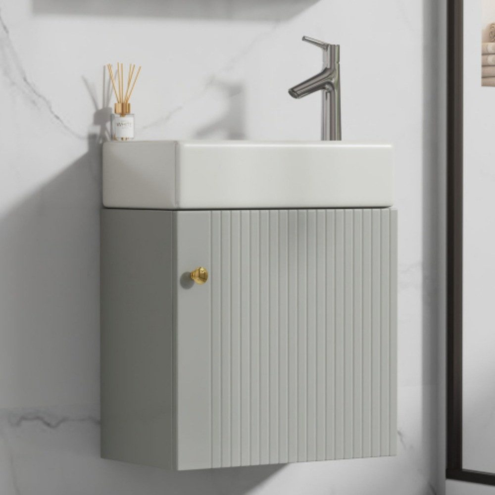 Totnz Waschtisch Badezimmermöbel Waschbecken mit Waschtischunterschrank 46 cm