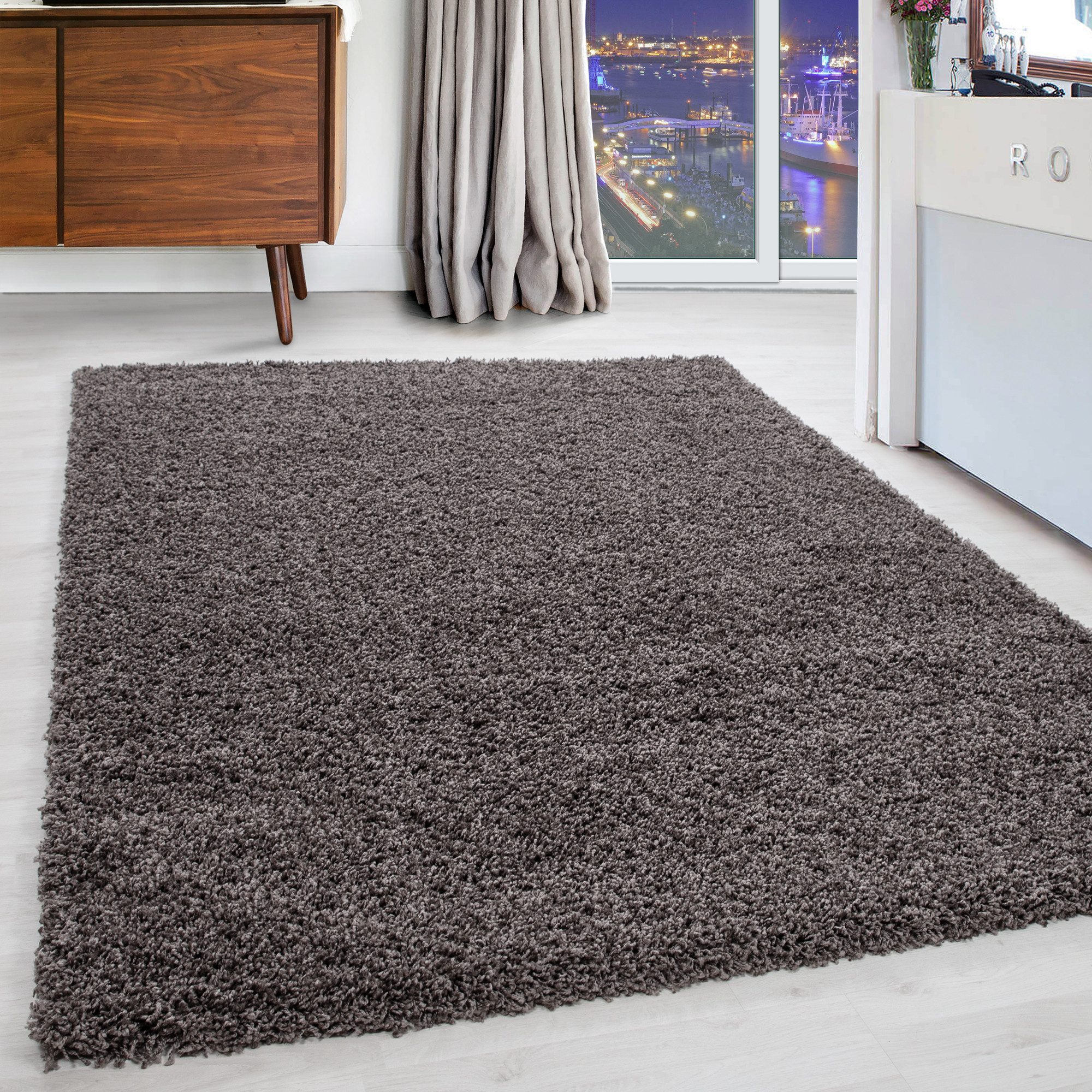 Carpettex Hochflor-Teppich Unicolor - Einfarbig, Läufer, günstig online kaufen