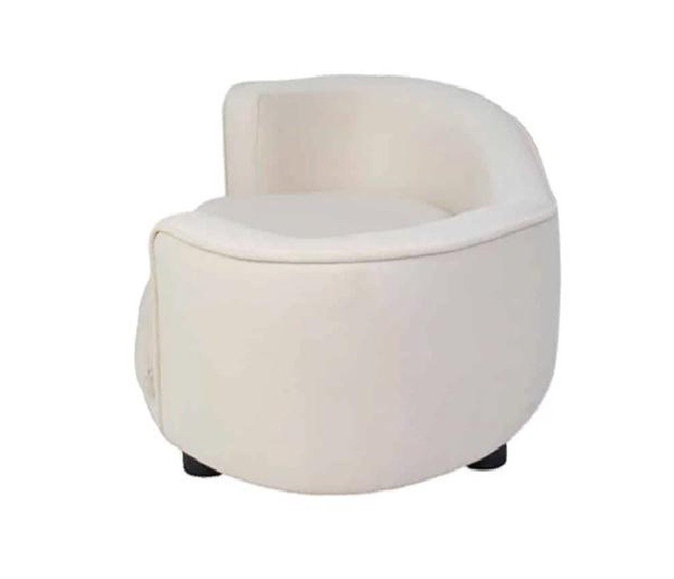 Xlmoebel Tierbett Großes Hundesofa Weiß mit Textilpolsterung und Stoffbezug, Polyester, Made in Europa
