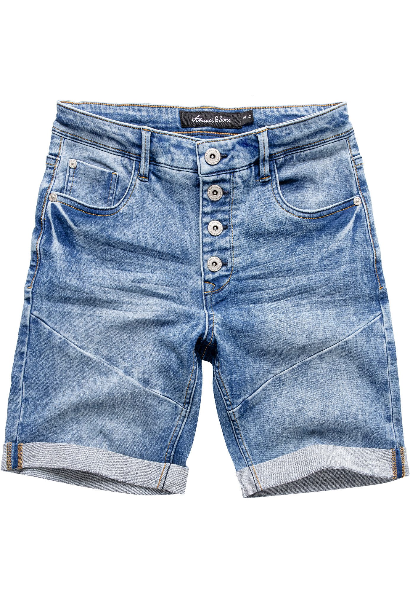 Amaci&Sons Jeansshorts NILES Jeansshorts Herren Bermuda Jeans Short Hose Re günstig online kaufen