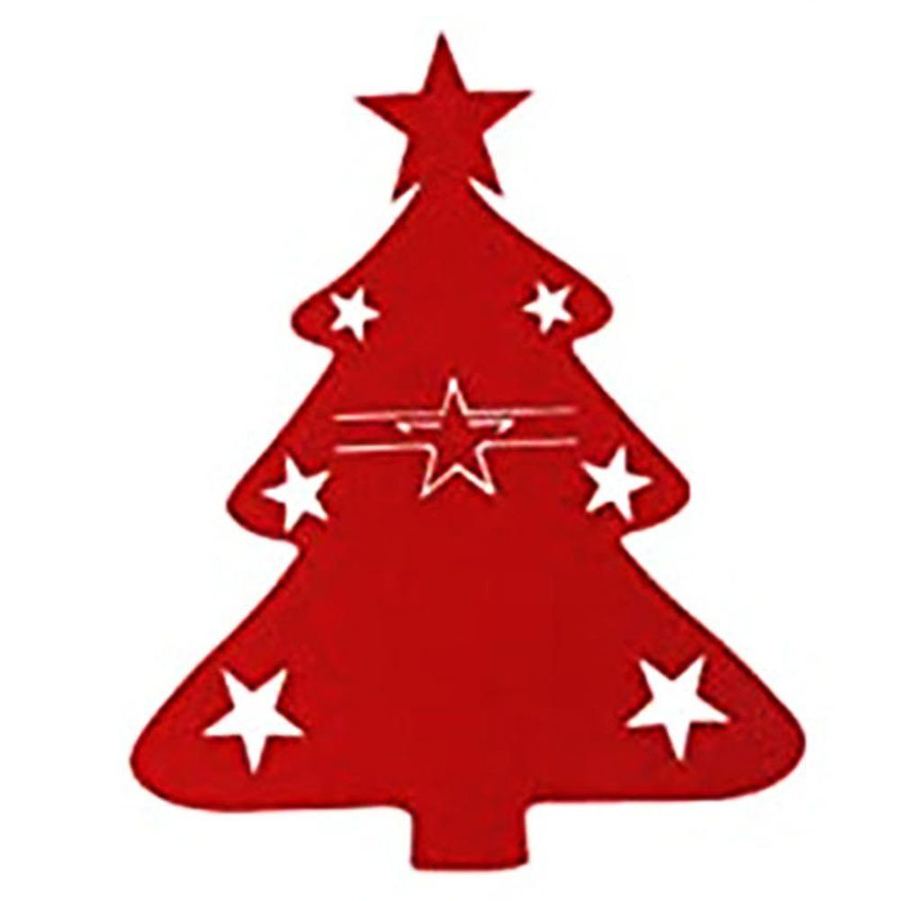 Blusmart Christbaumschmuck Weihnachtsbaumförmiger Geschirrständer, Multifunktionaler red