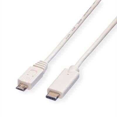 VALUE »USB 2.0 Kabel« USB-Kabel, USB Typ C (USB-C) Männlich (Stecker), USB 2.0 Typ Micro B Männlich (Stecker) (200.0 cm), Typ C-Micro B, ST/ST