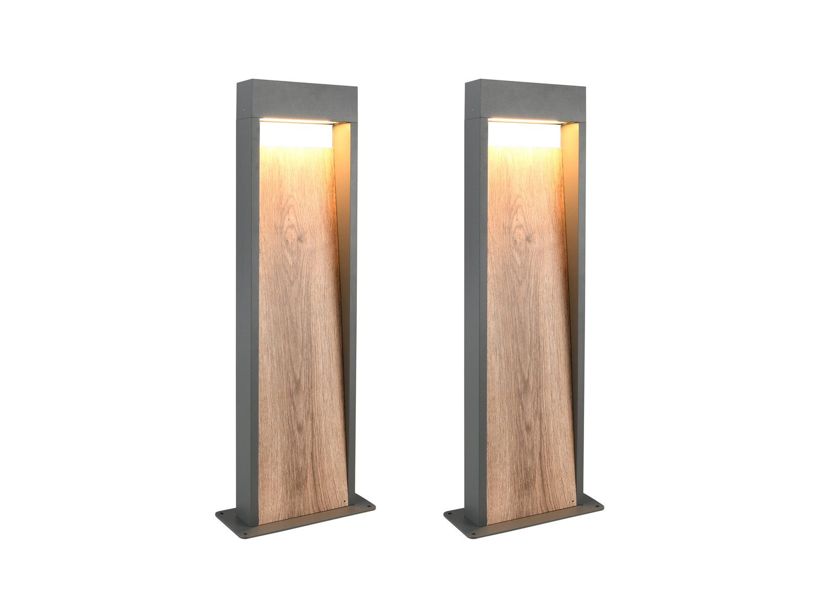 TRIO Leuchten LED Pollerleuchte, LED fest integriert, warmweiß, 2er Set Garten-beleuchtung Strom Terrassenleuchten Wegbeleuchtung 60cm